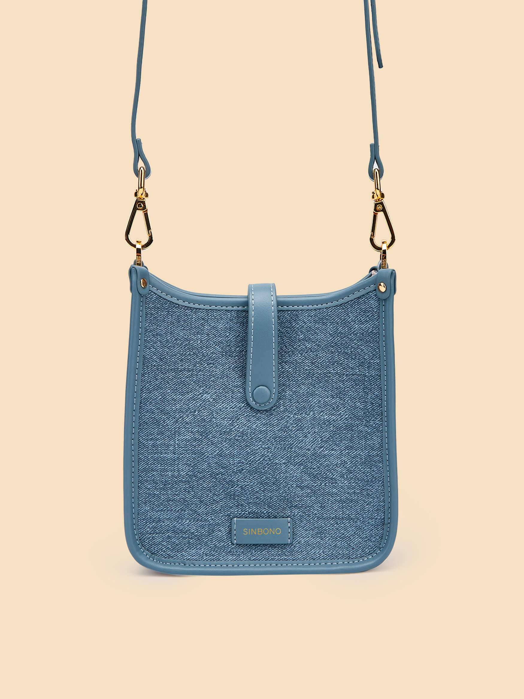 SINBONO Blue Crossbody Bag- High-quality Soft Vegan Leather Bag