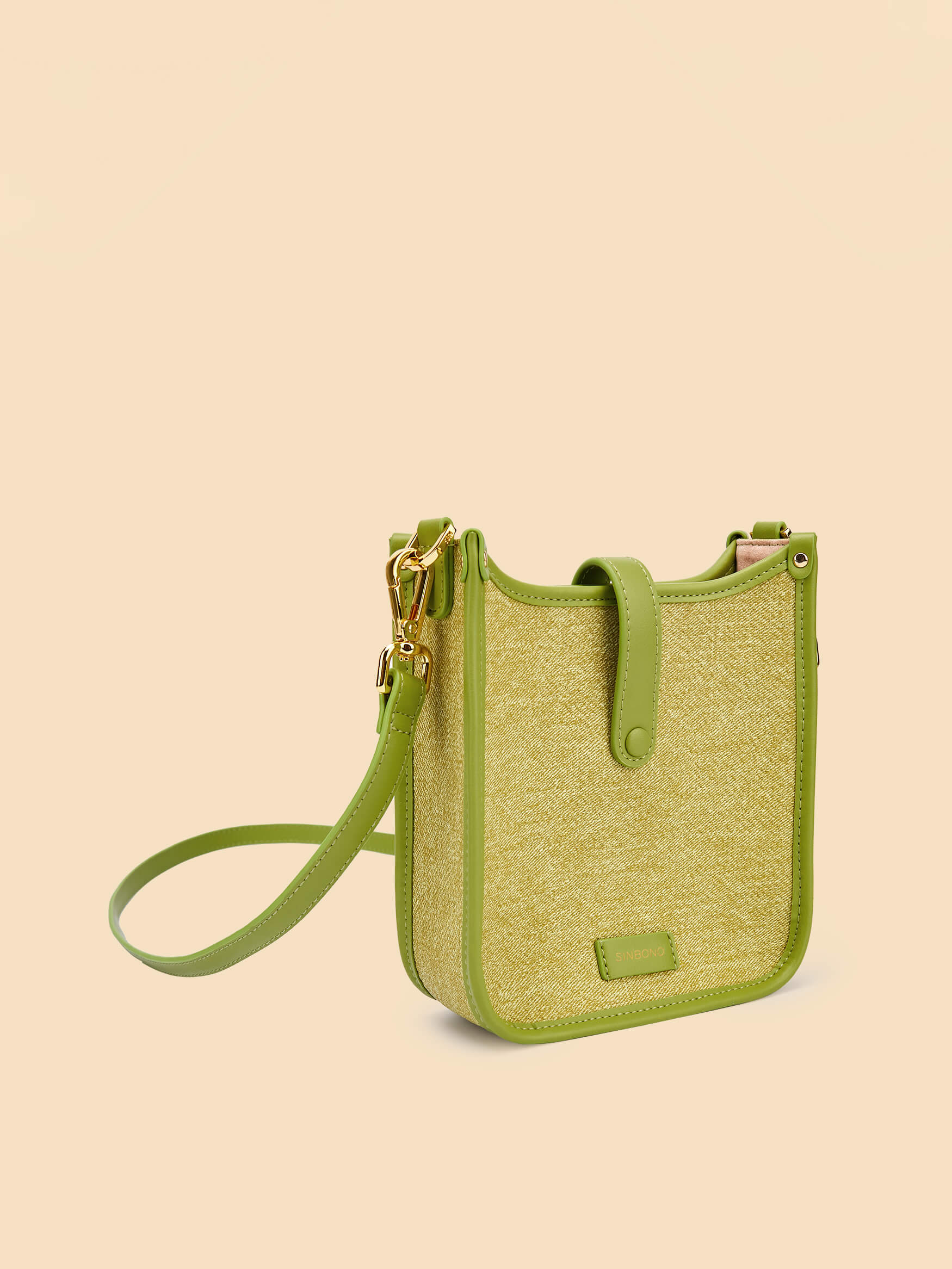 SINBONO Lime Green Crossbody Bag- High-quality Soft Vegan Leather Bag