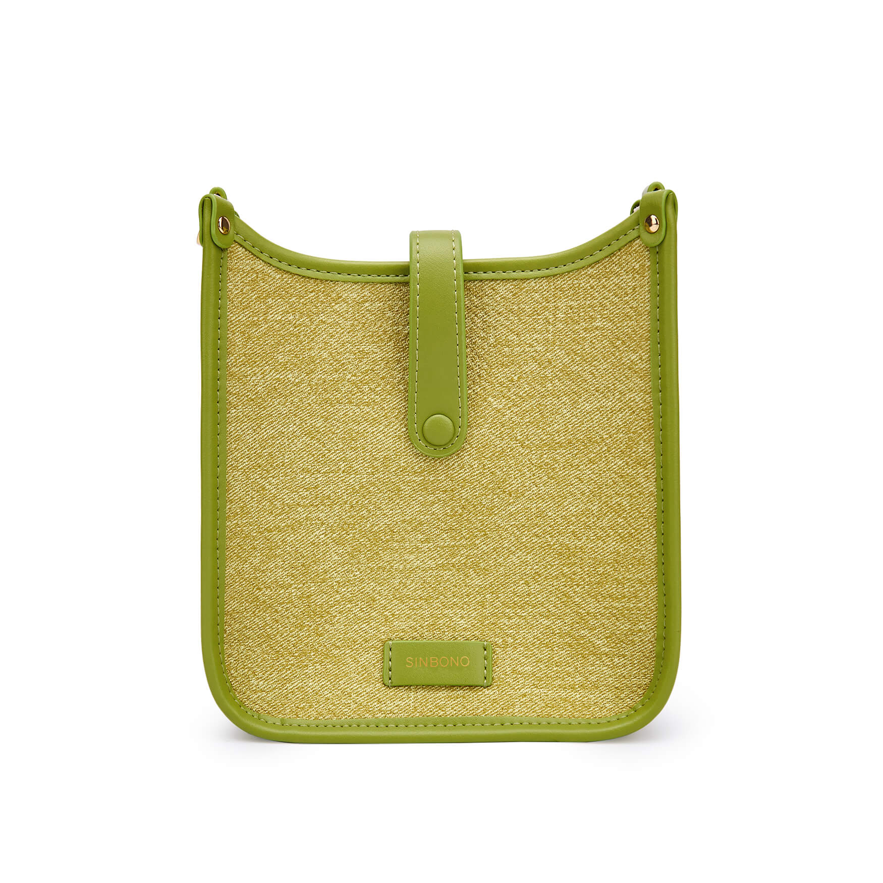 SINBONO Lime Green Crossbody Bag- High-quality Soft Vegan Leather Bag