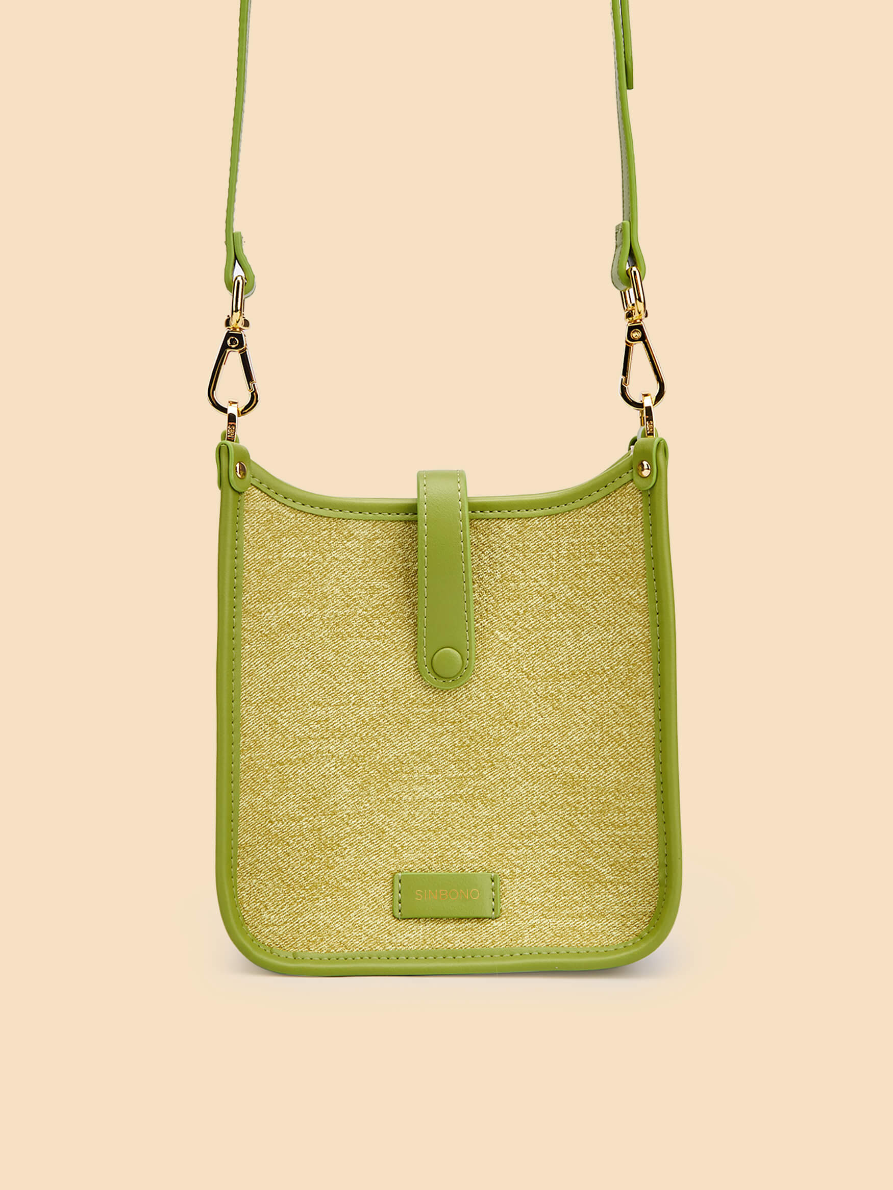 SINBONO Lime Green Crossbody Bag- High-quality Soft Vegan Leather Bag