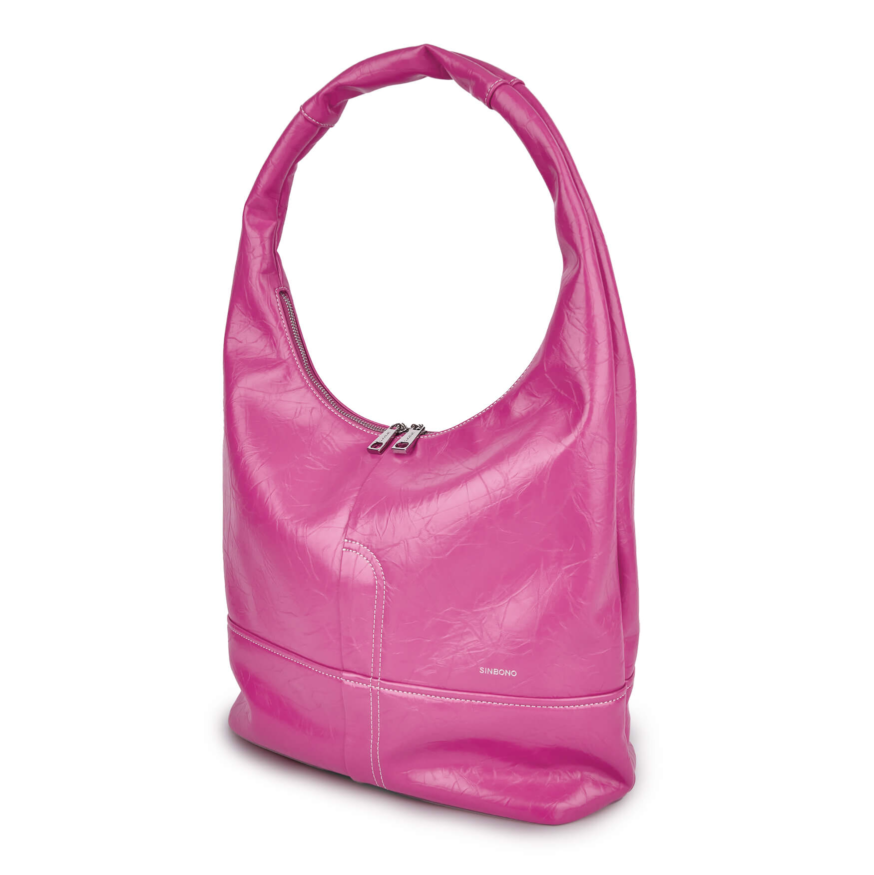 SINBONO Berry Hobo Shoulder Bag  Bright Pink