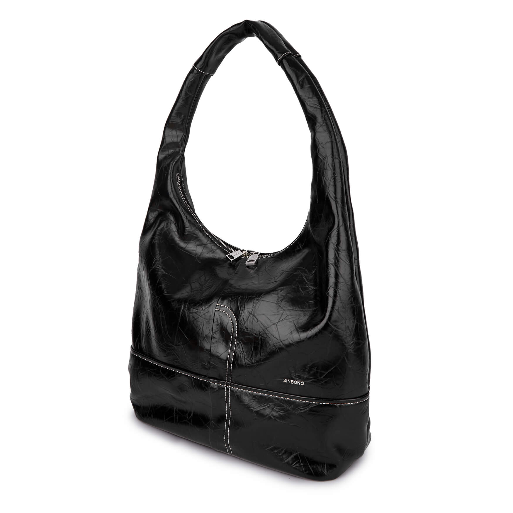 SINBONO Berry Hobo Shoulder Bag  Black