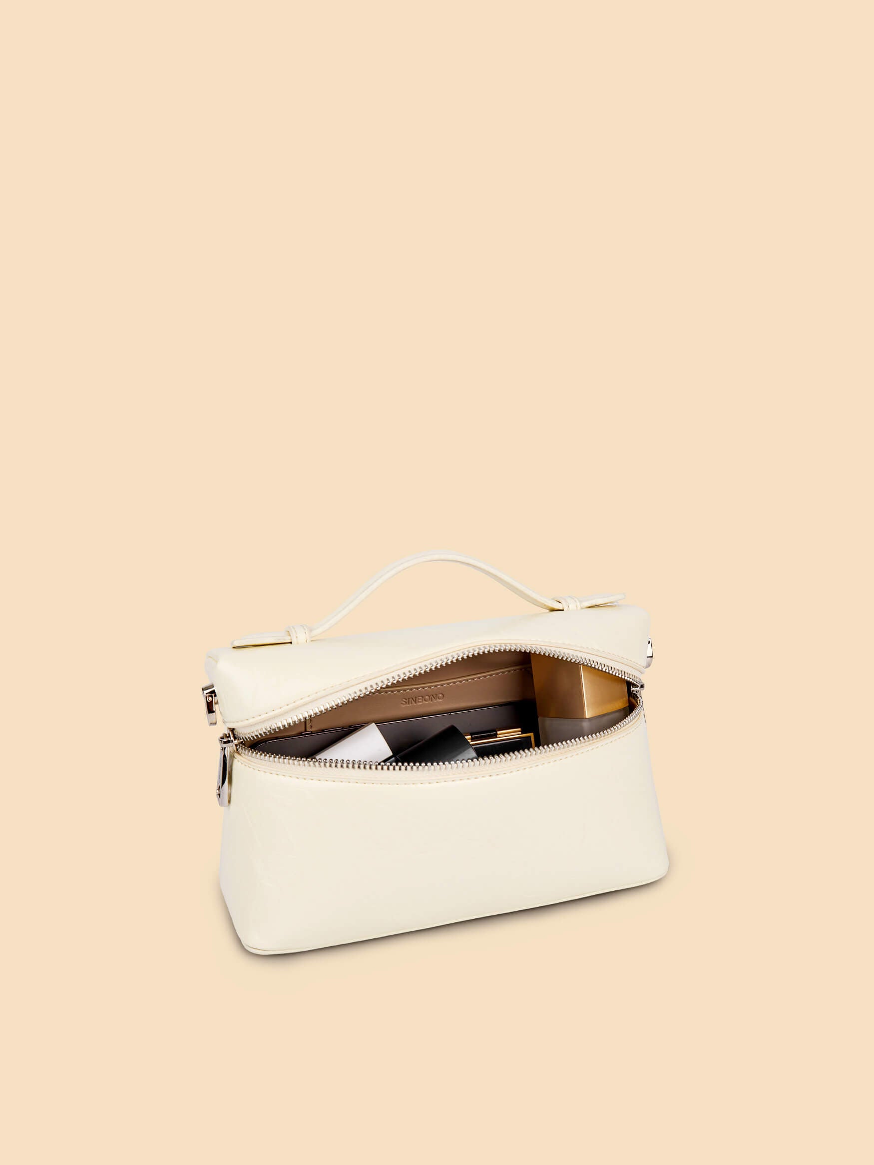 SINBONO Cardi Top Handle Crossbody Bag Ivory