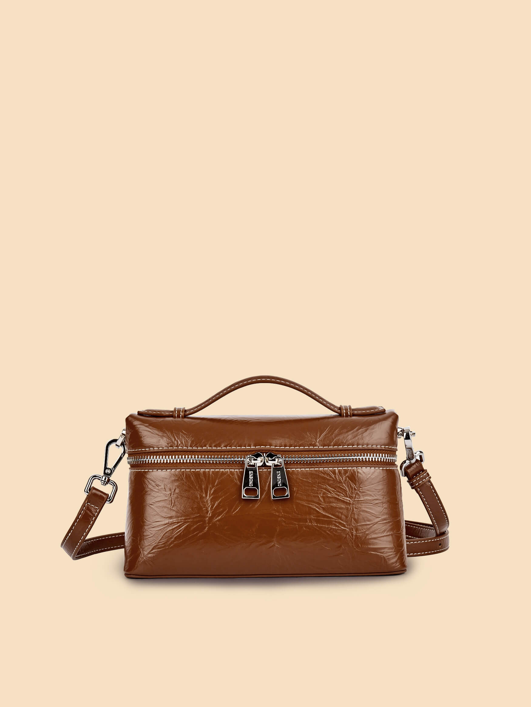 SINBONO Cardi Top Handle Crossbody Bag Brown