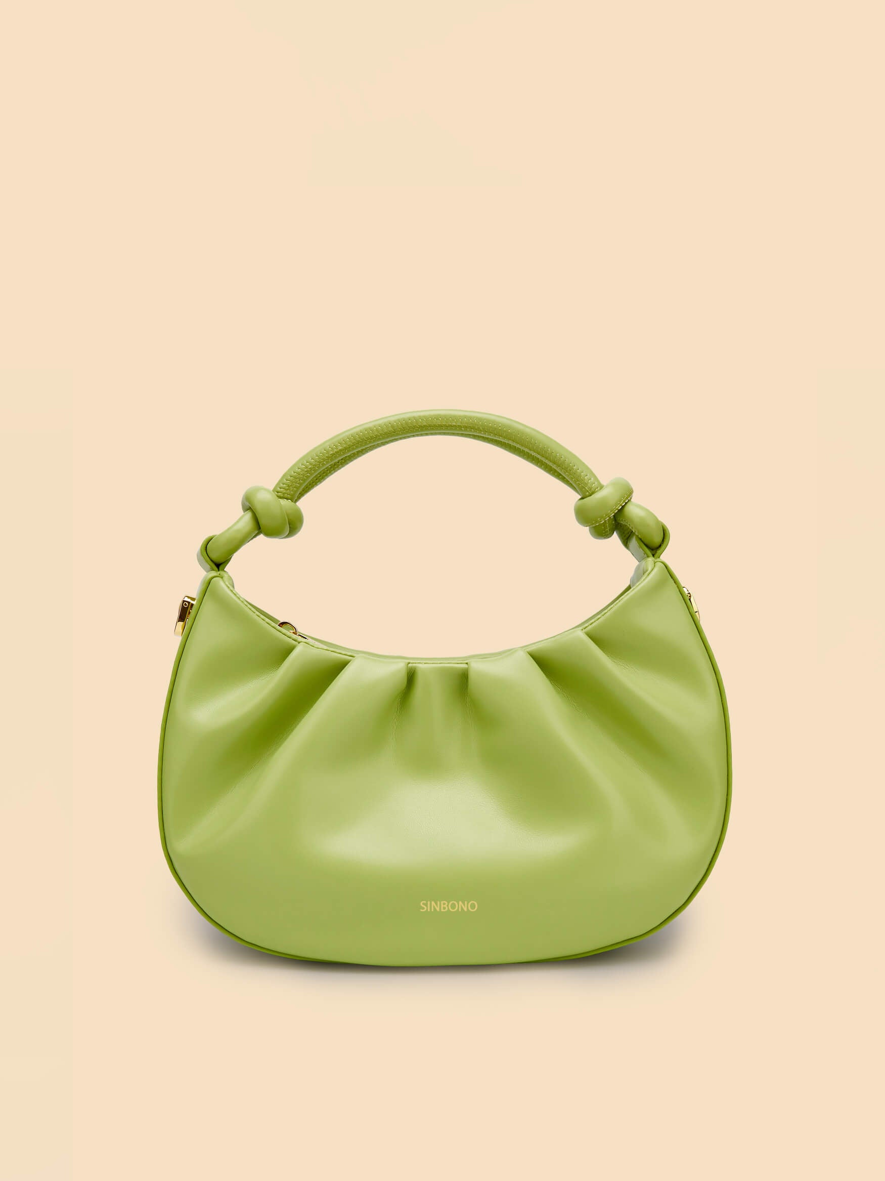 SINBONO Cate Lime Green Leather Handbags -Vegan Leather Women Bag