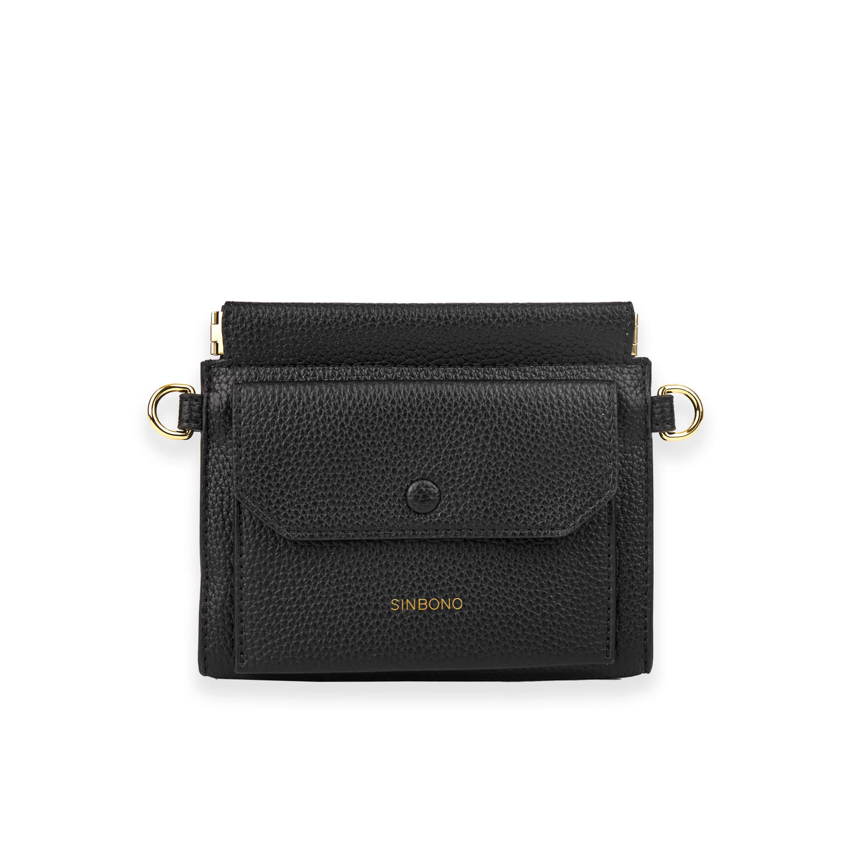 SINBONO Black Crossbody Bag- High-quality Soft Vegan Leather Bag