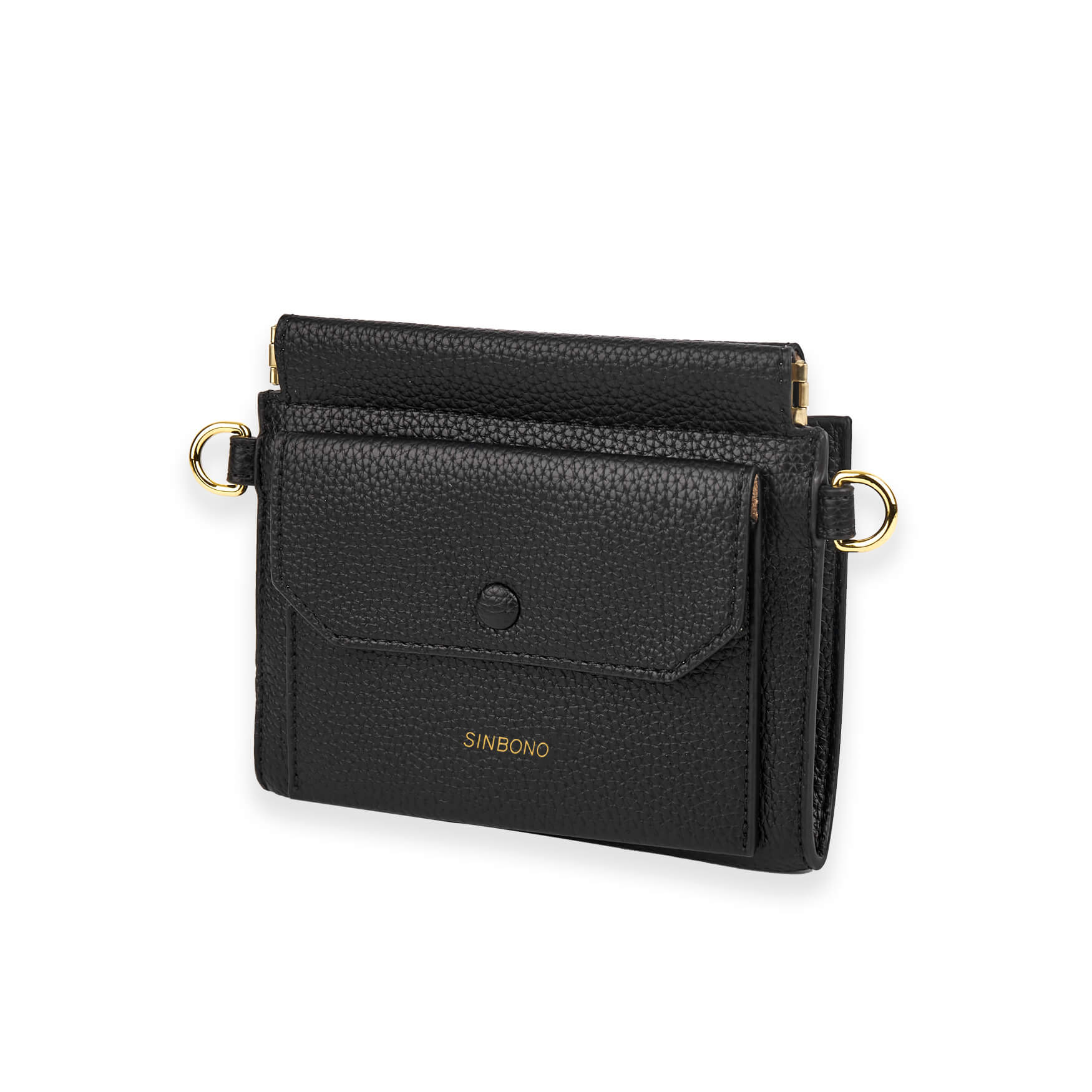 SINBONO Black Crossbody Bag- High-quality Soft Vegan Leather Bag