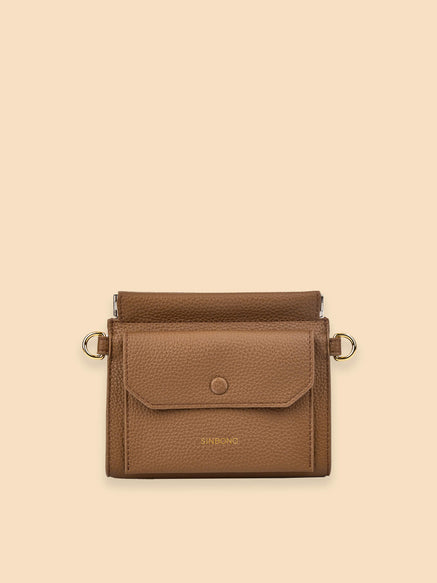 SINBONO Brown Crossbody Bag- High-quality Soft Vegan Leather Bag