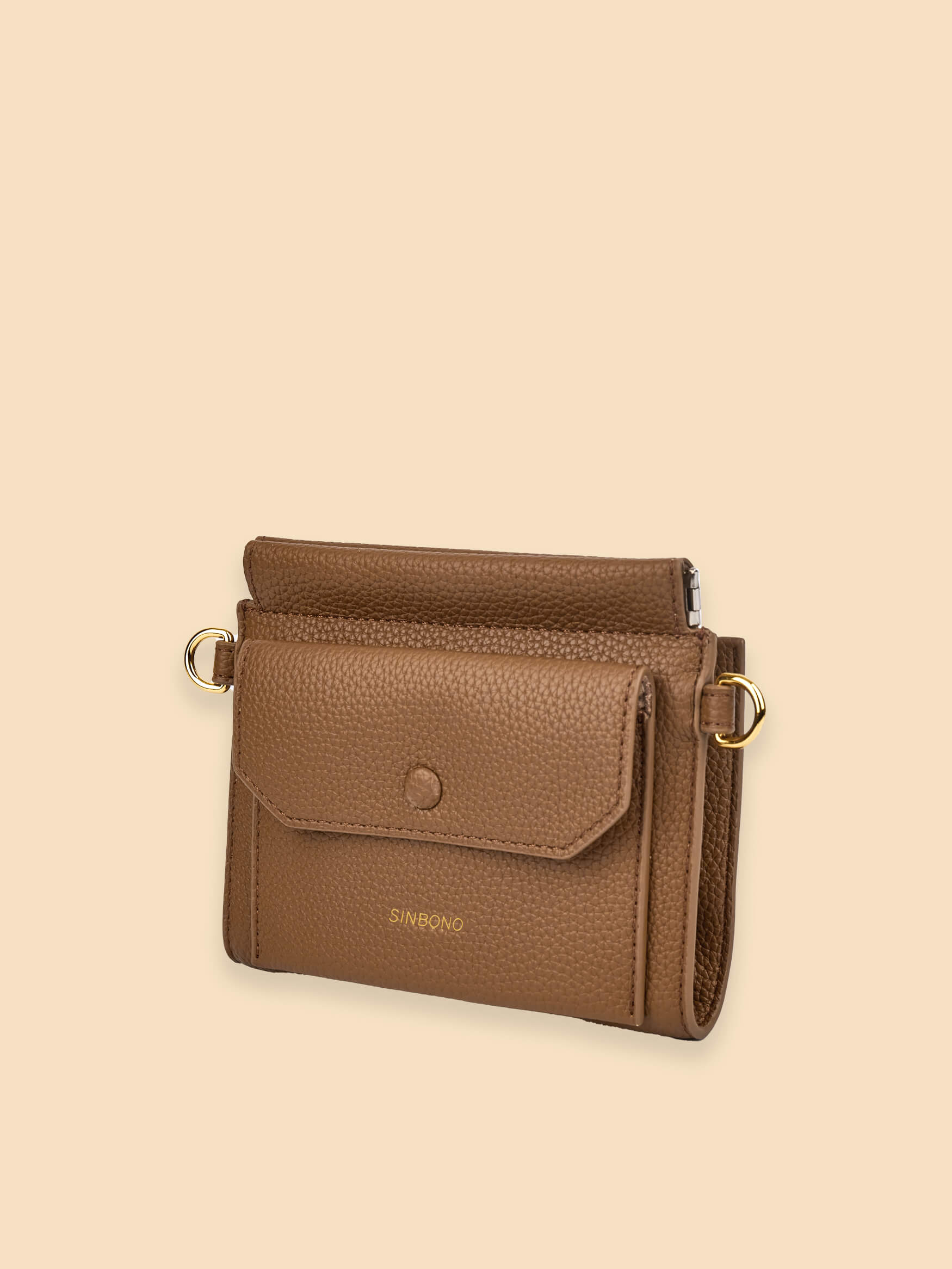 SINBONO Brown Crossbody Bag- High-quality Soft Vegan Leather Bag