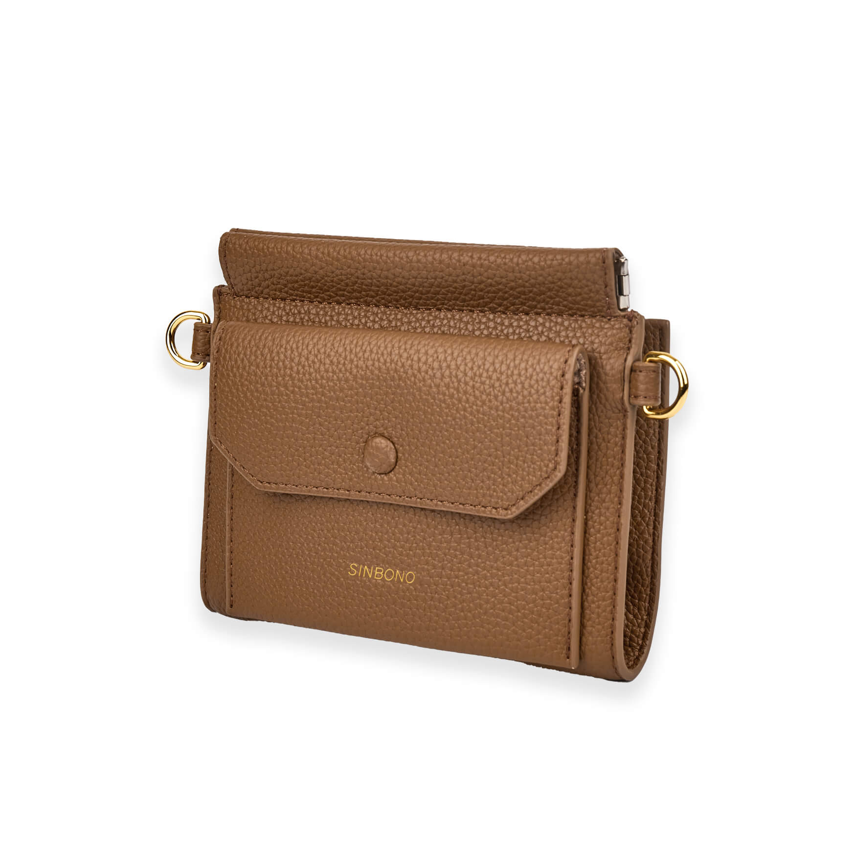 SINBONO Brown Crossbody Bag- High-quality Soft Vegan Leather Bag