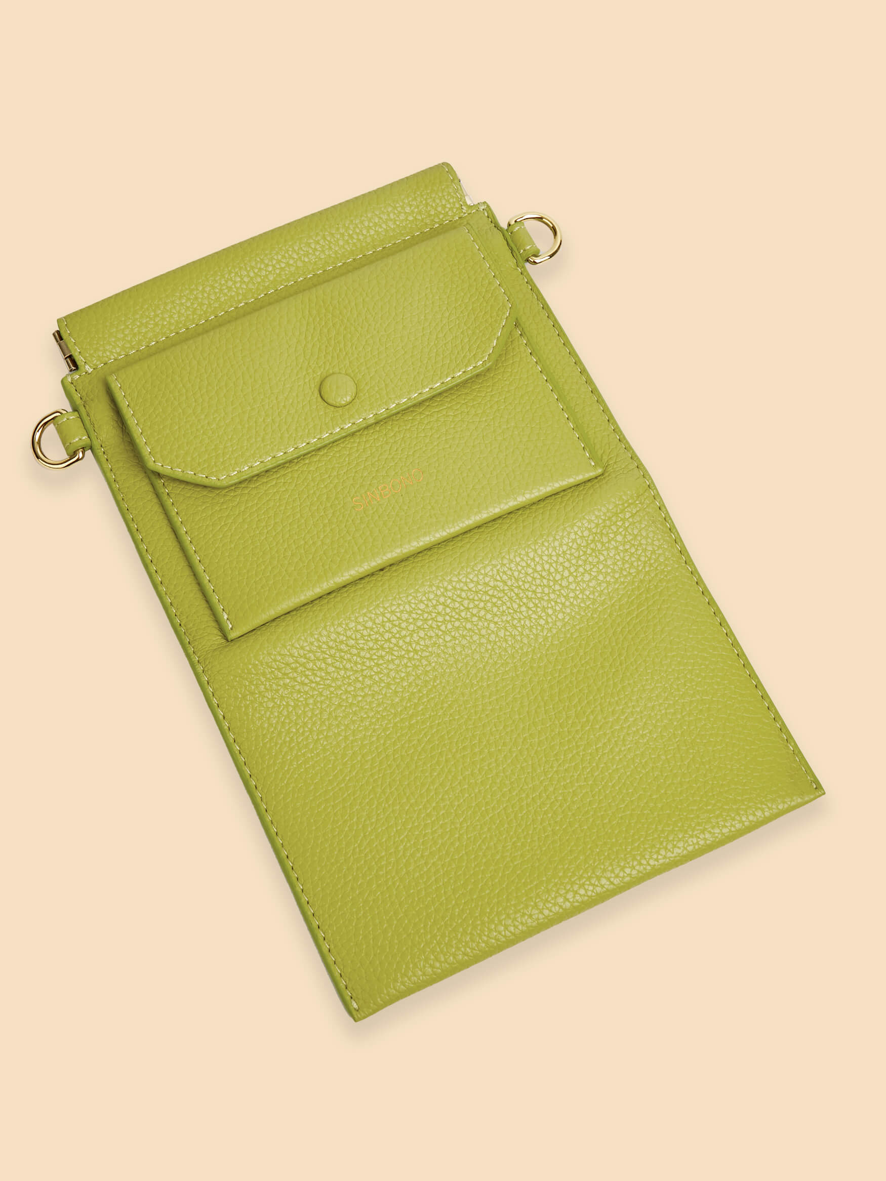 SINBONO  Lime Green Crossbody Bag- High-quality Soft Vegan Leather Bag