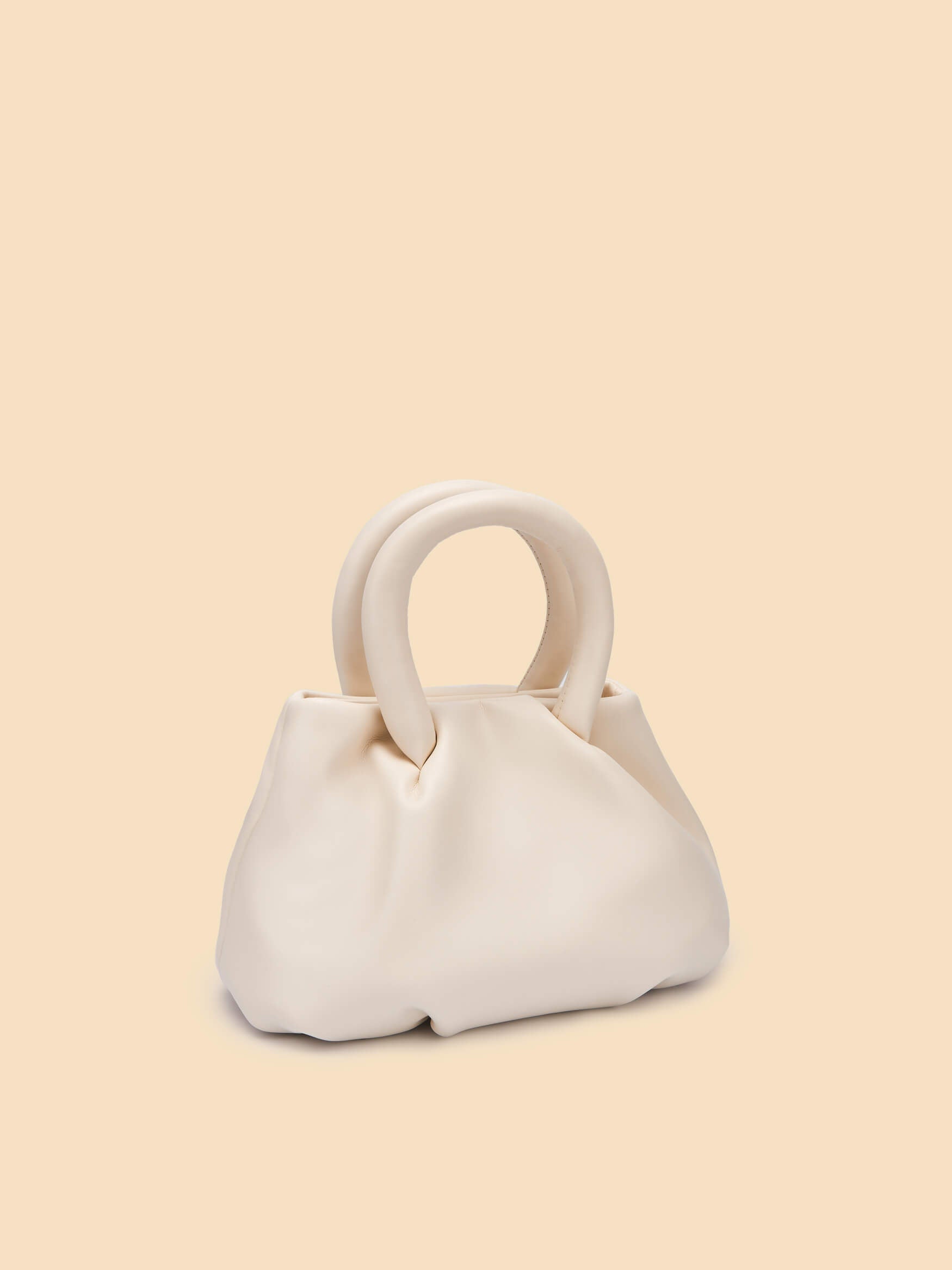 SINBONO Gal Ivory Leather Handbags -Vegan Leather Women Bag