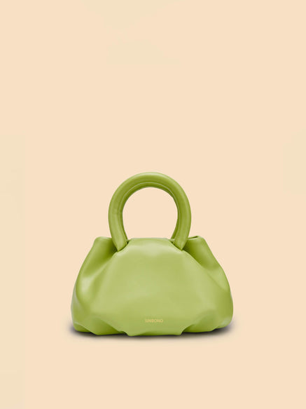 SINBONO Gal Lime Green Leather Handbags -Vegan Leather Women Bag