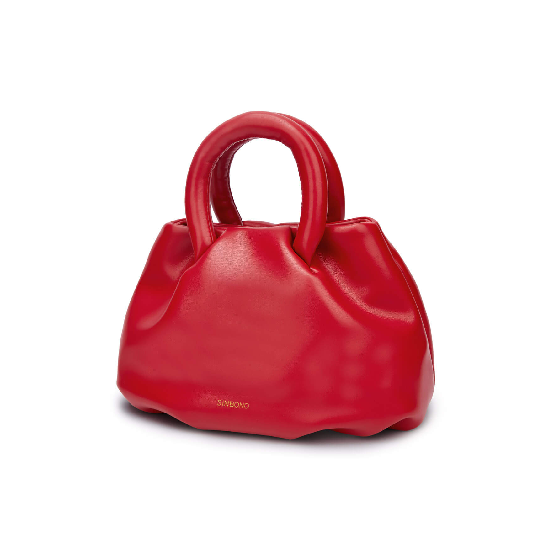 SINBONO Gal Red Leather Handbags -Vegan Leather Women Bag