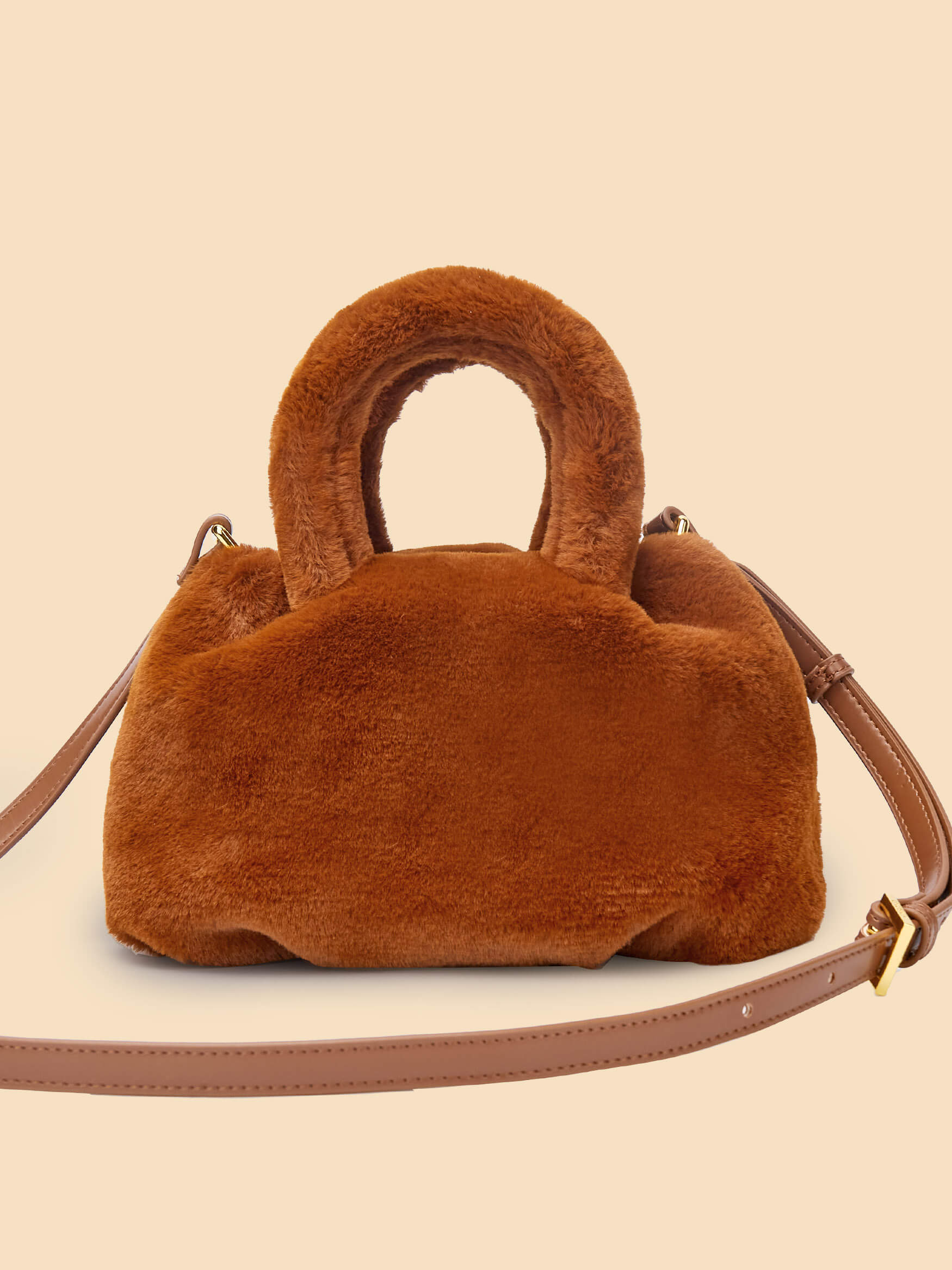 SINBONO Gal Toffee Leather Handbags -Vegan Leather Women Bag