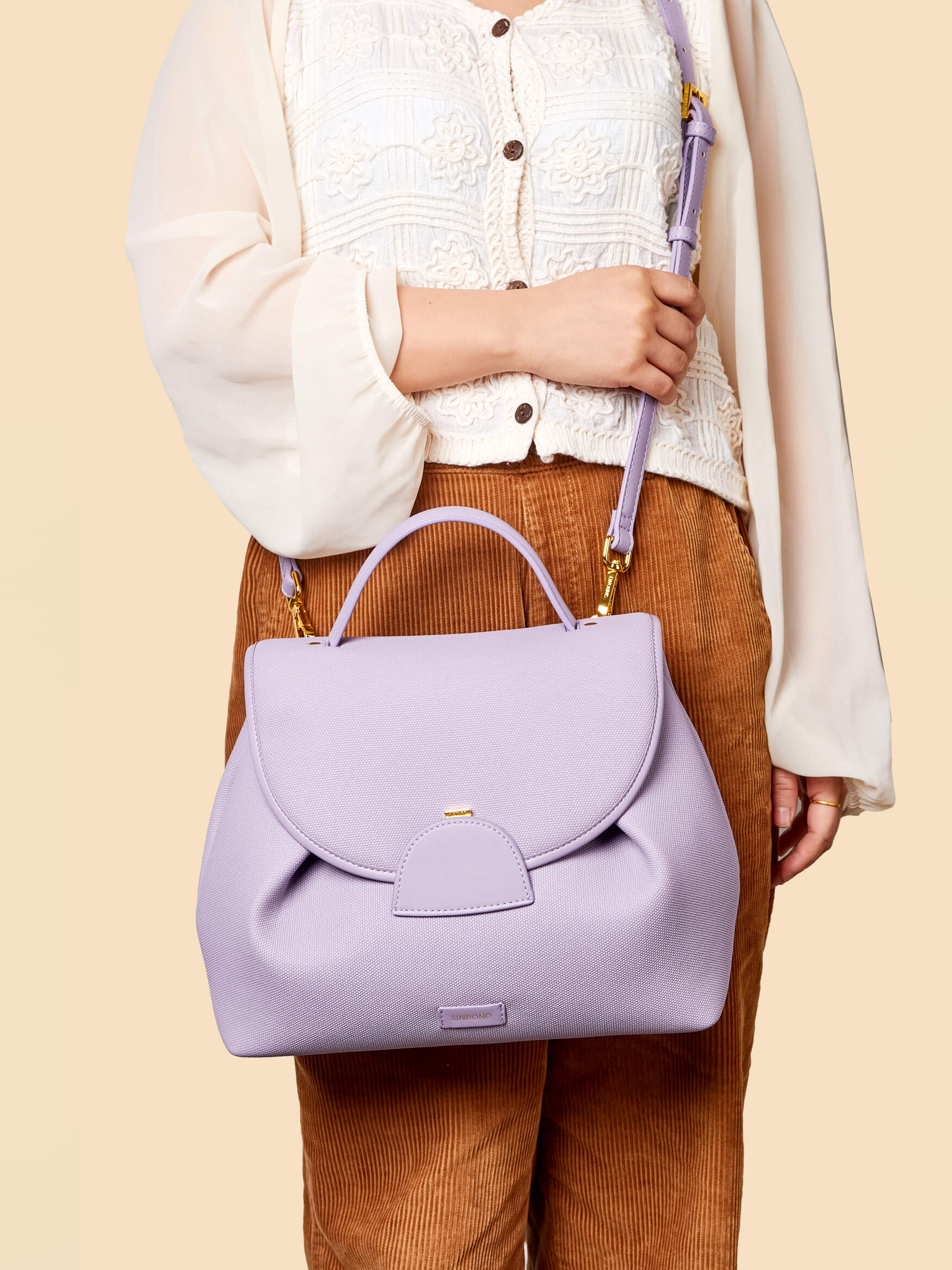 SINBONO Purple Crossbody Bag- High-quality Soft Vegan Leather Bag