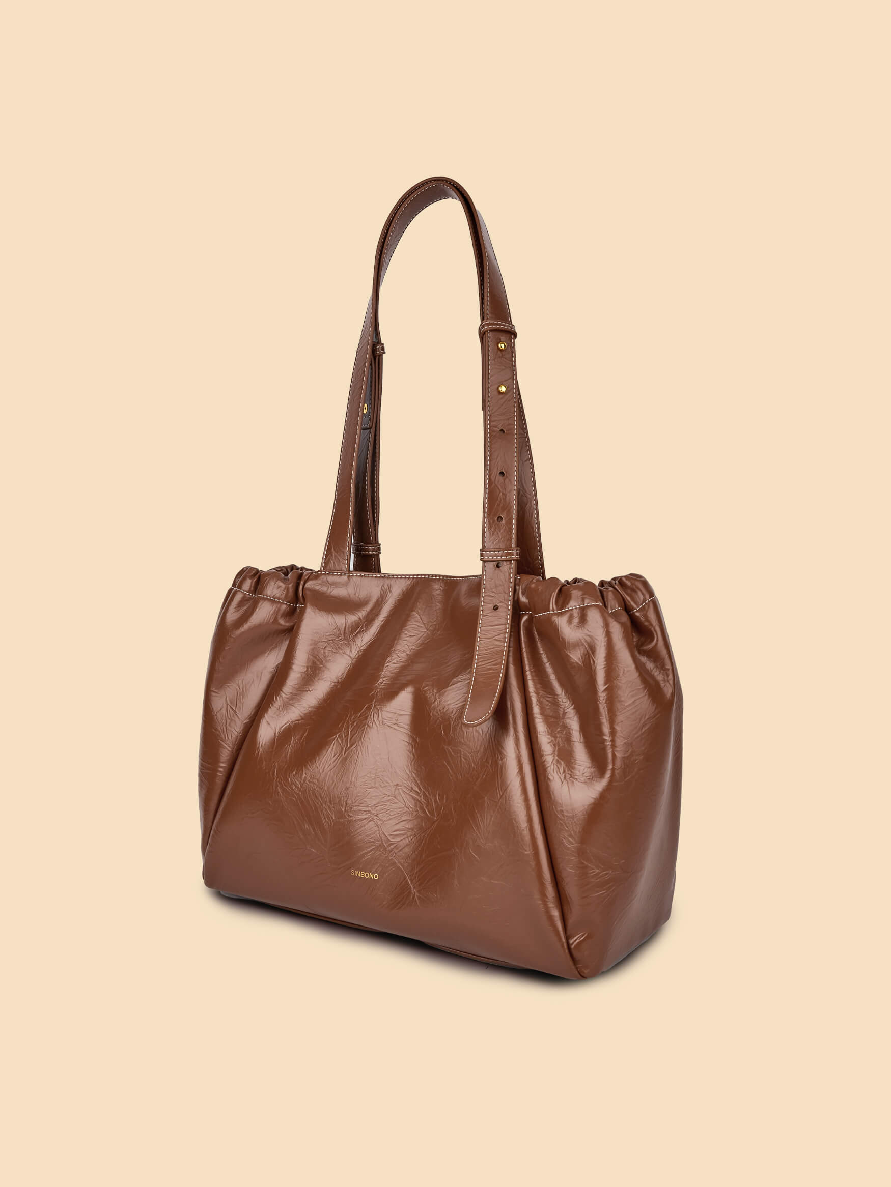 SINBONO Halle Hobo Tote Bag  Brown