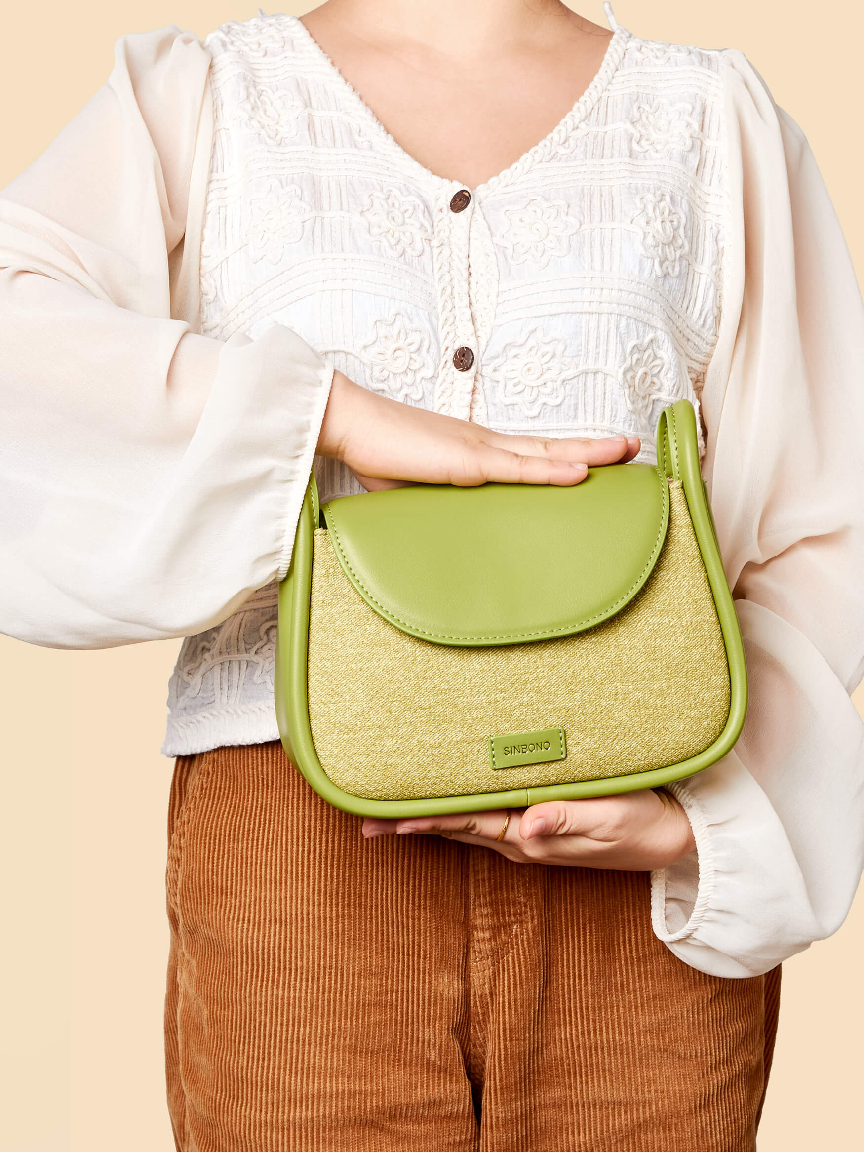 SINBONO Lime Green Crossbody Bag- High-quality Soft Vegan Leather Bag