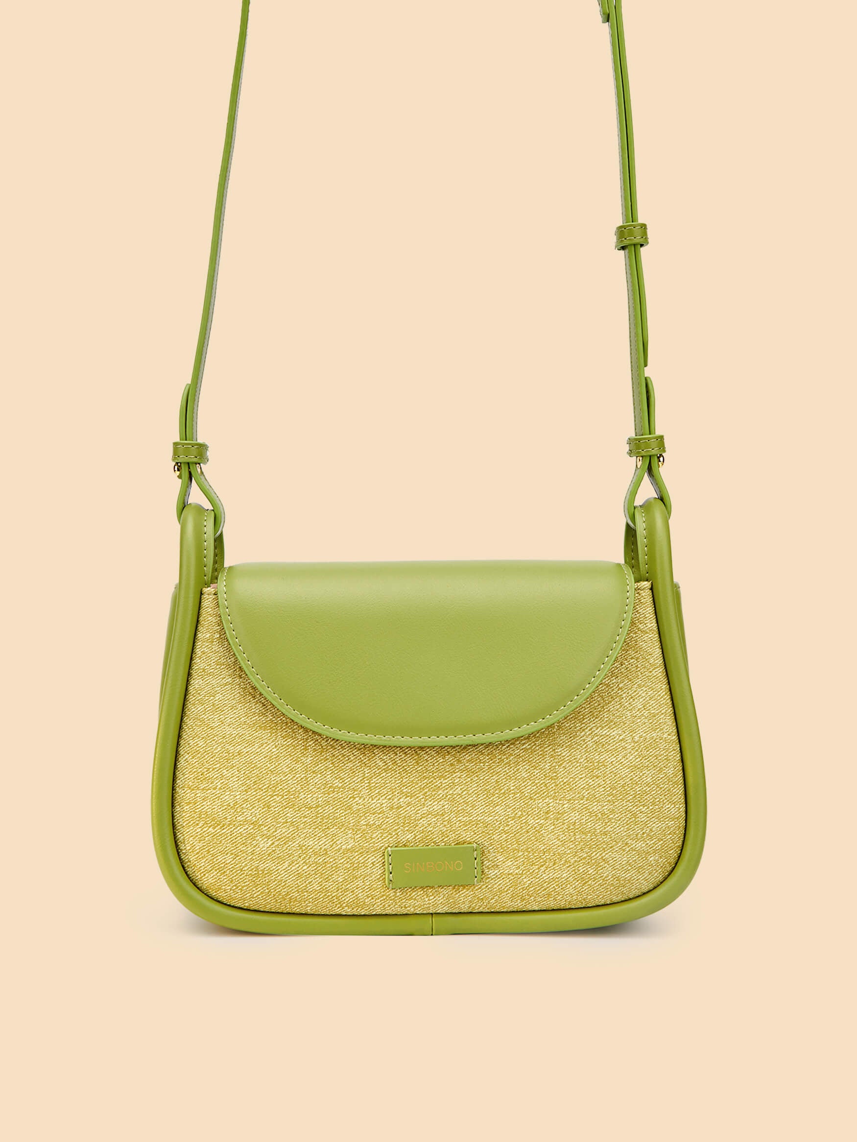 SINBONO Lime Green Crossbody Bag- High-quality Soft Vegan Leather Bag