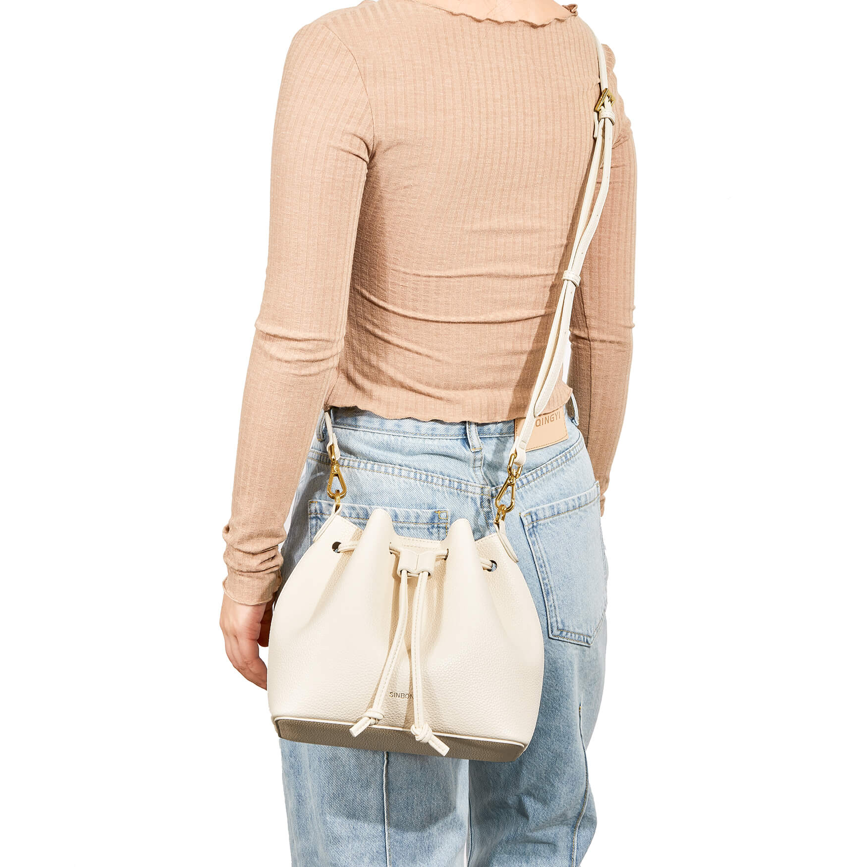 SINBONO Kate Bucket Bag  Ivory