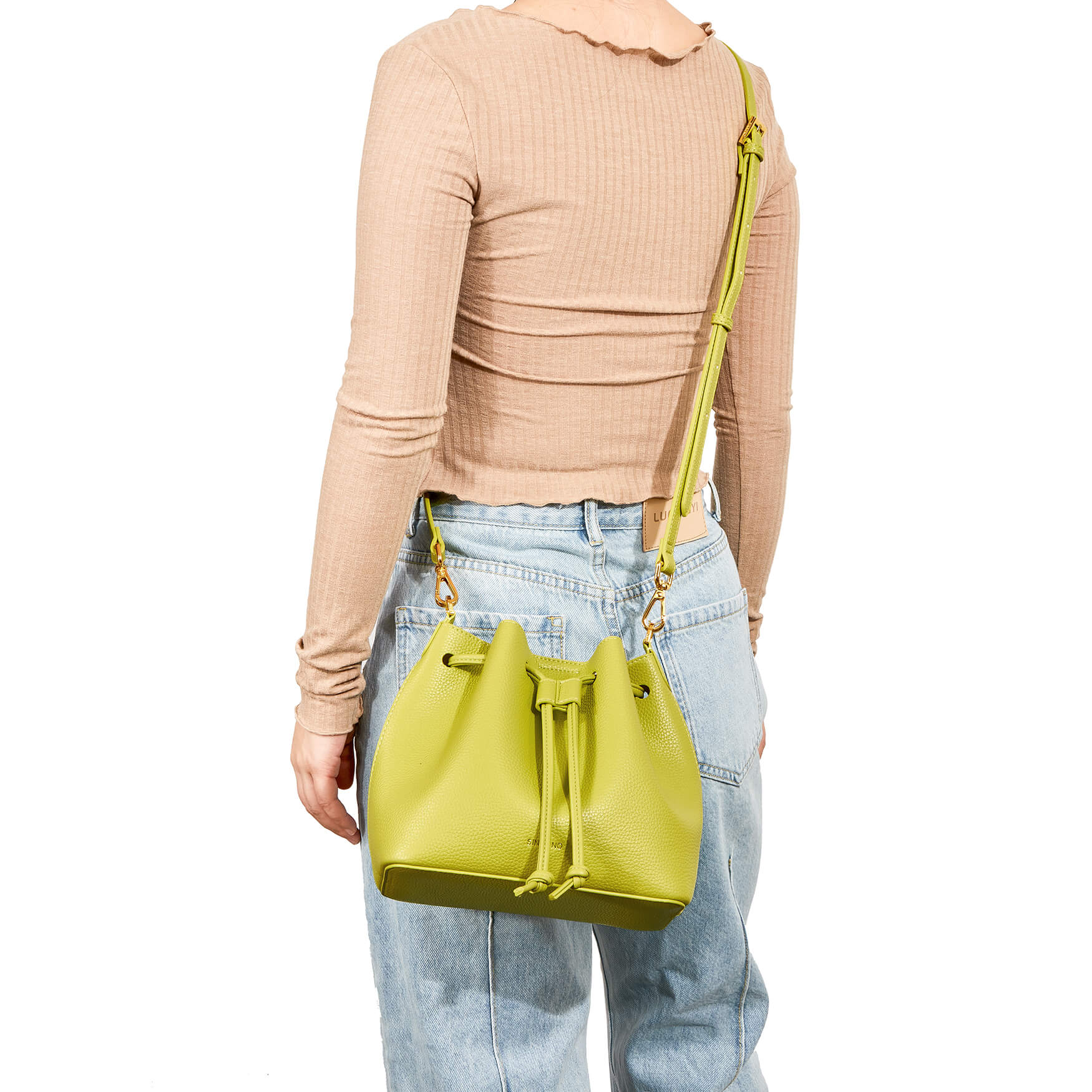 SINBONO Kate Bucket Bag Lime Green