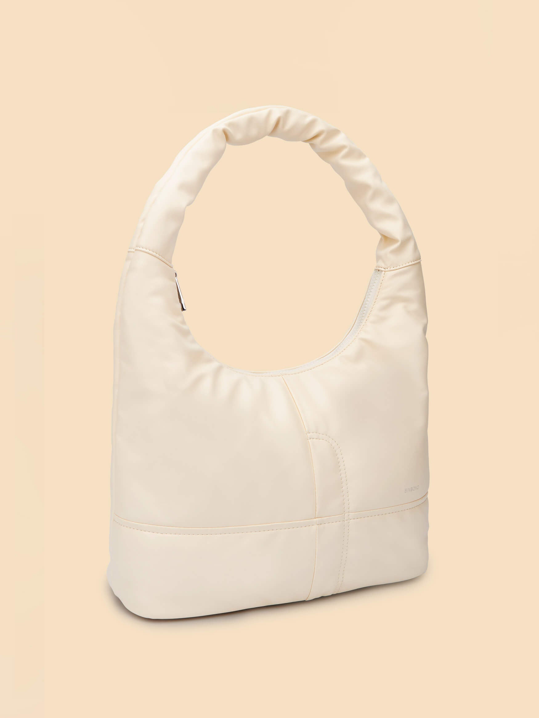 SINBONO Medium Berry Hobo Shoulder Bag  Ivory