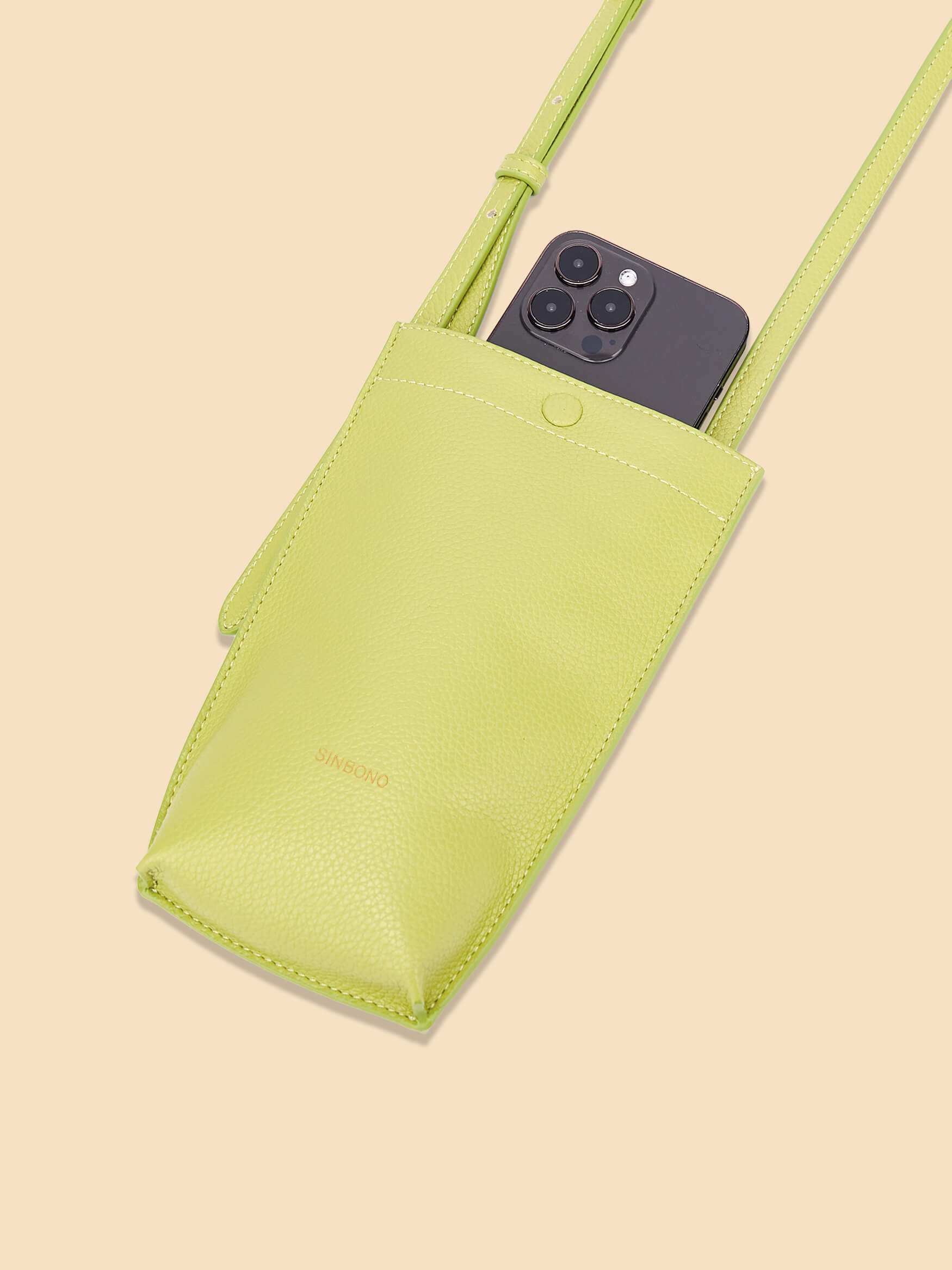 SINBONO Lime Green Crossbody Bag- High-quality Soft Vegan Leather Bag