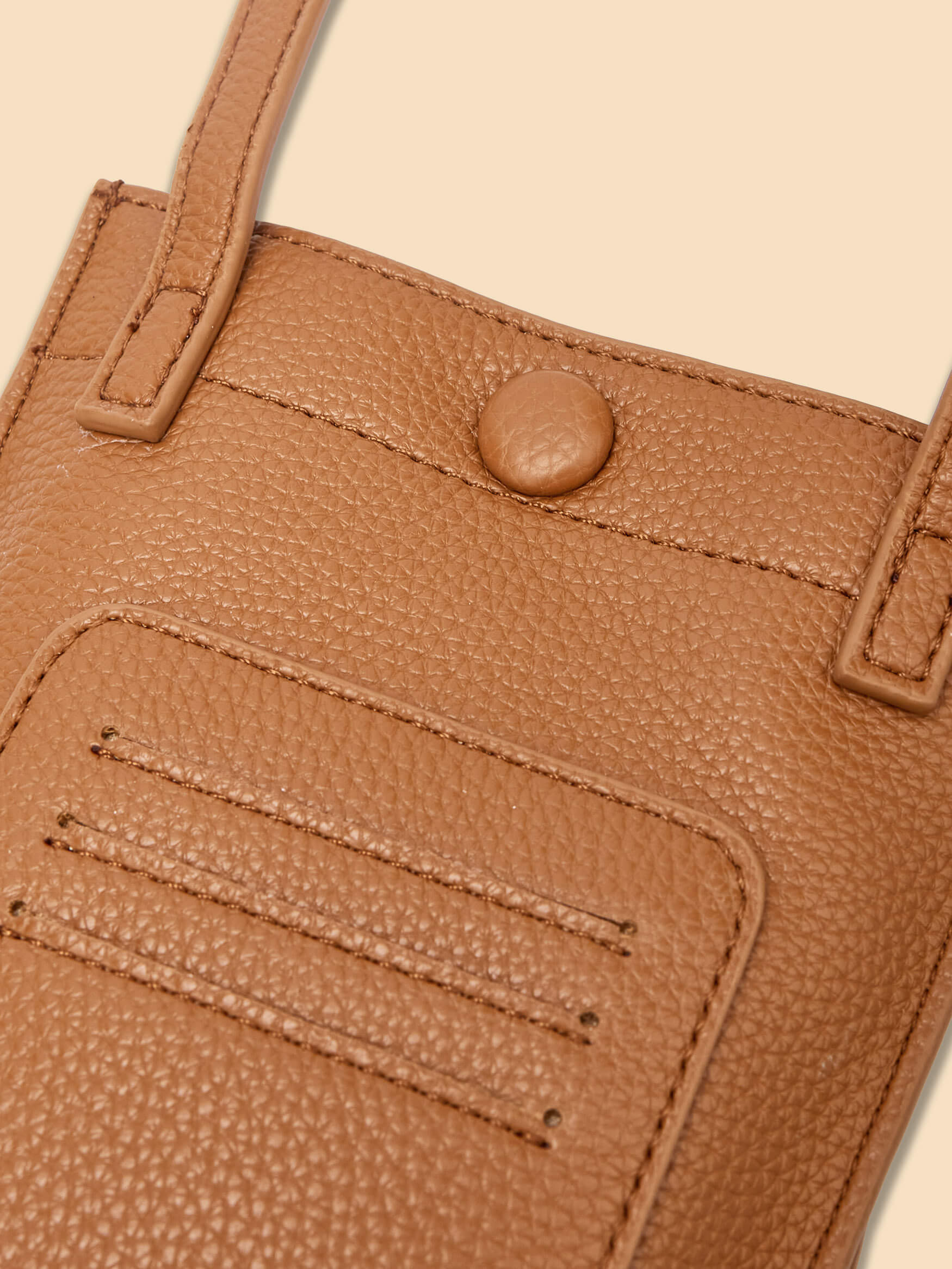 SINBONO Orange Brown Crossbody Bag- High-quality Soft Vegan Leather Bag