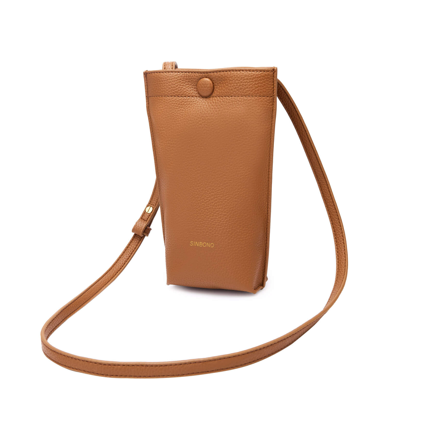 SINBONO Orange Brown Crossbody Bag- High-quality Soft Vegan Leather Bag