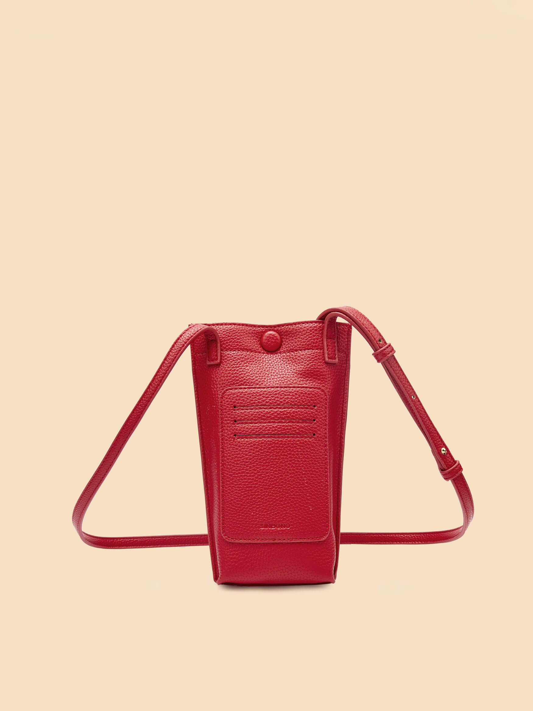 SINBONO Red Crossbody Bag- High-quality Soft Vegan Leather Bag