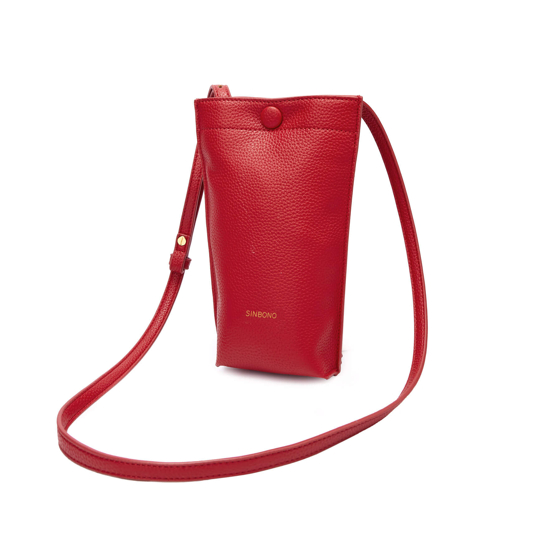 SINBONO Red Crossbody Bag- High-quality Soft Vegan Leather Bag