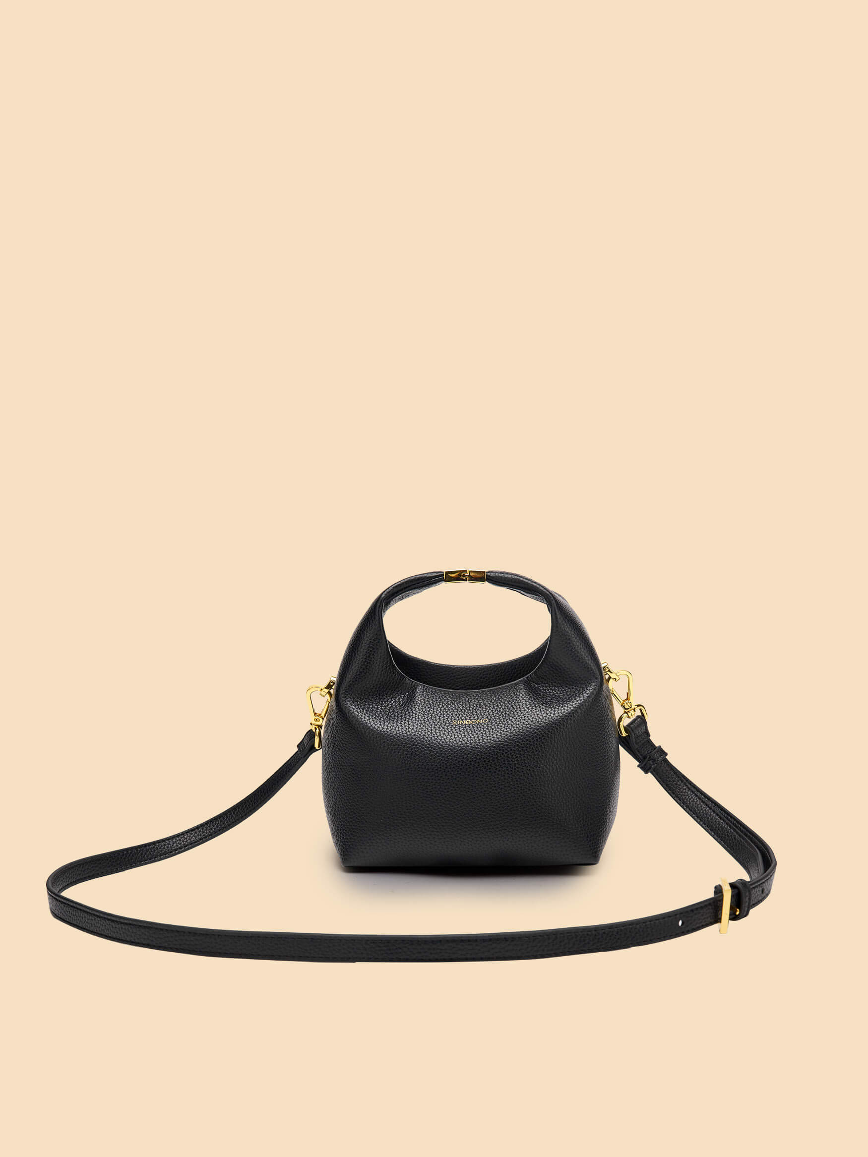 SINBONO Small Vivienne Top Handle Crossbody Bag Black