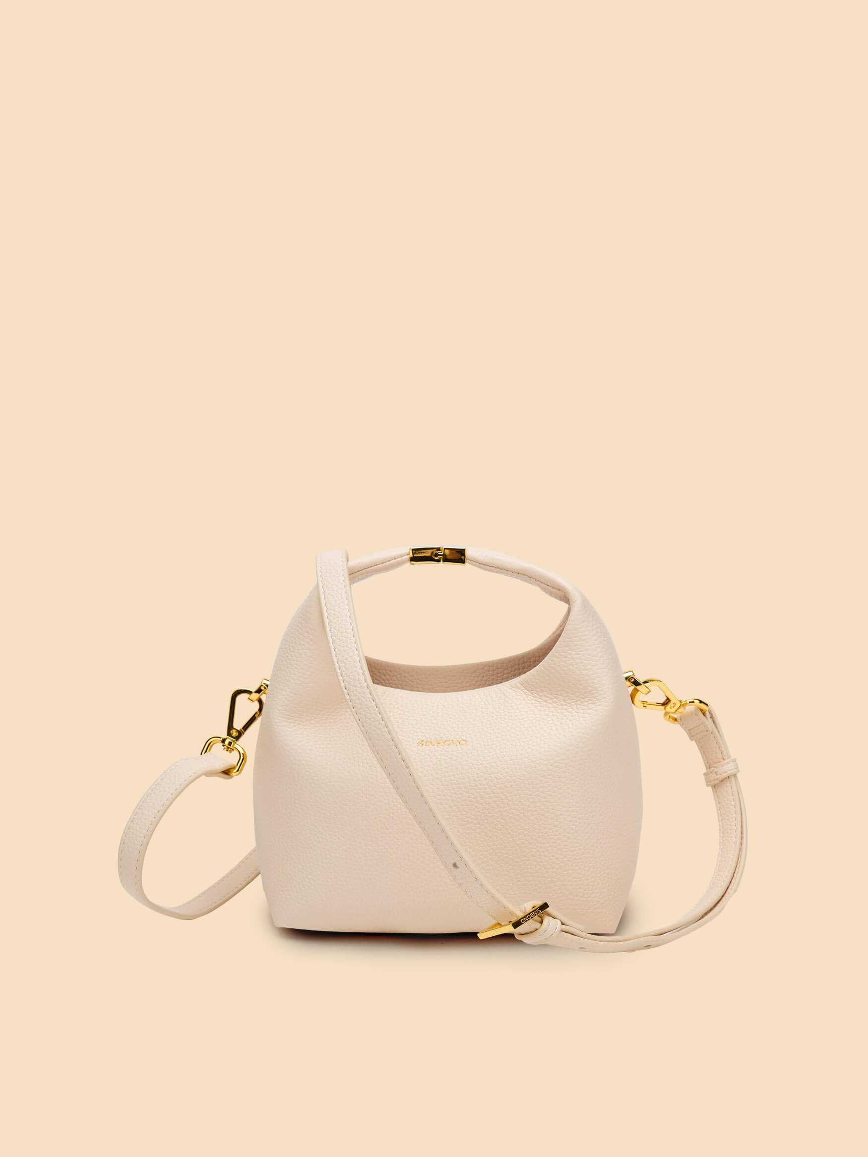 SINBONO Small Vivienne Top Handle Crossbody Bag Ivory