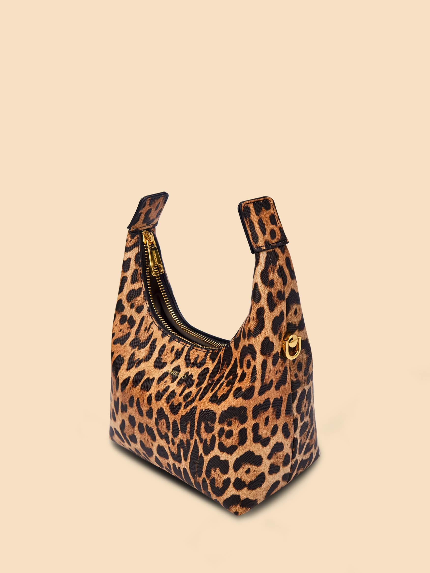 SINBONO Vienna Brown leopard print Leather Handbags -Vegan Leather Women Bag