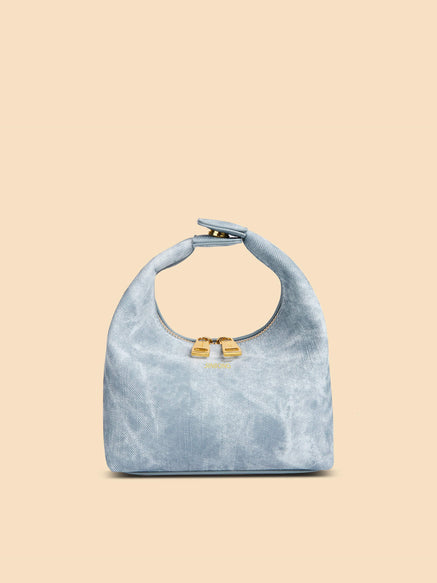 SINBONO Vienna Mist Blue Leather Handbags -Vegan Leather Women Bag