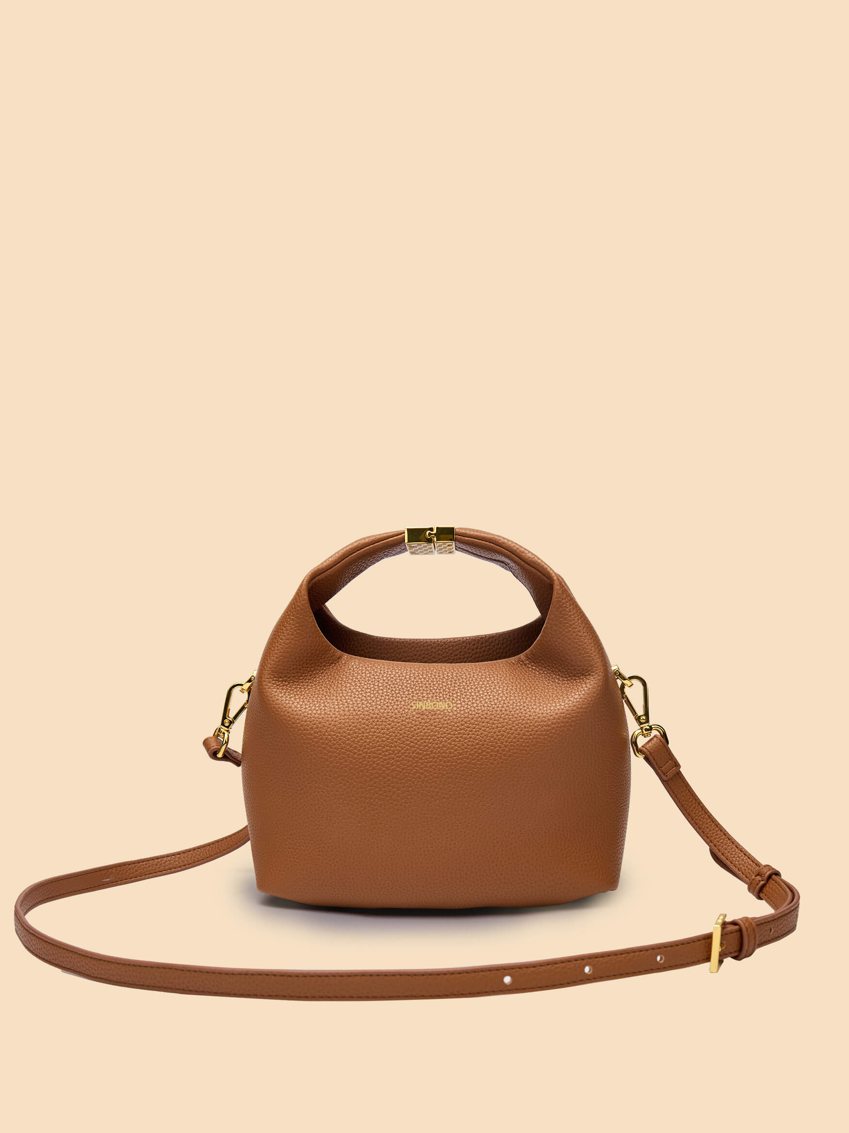 Vivienne Top Handle Crossbody Bag - Brown