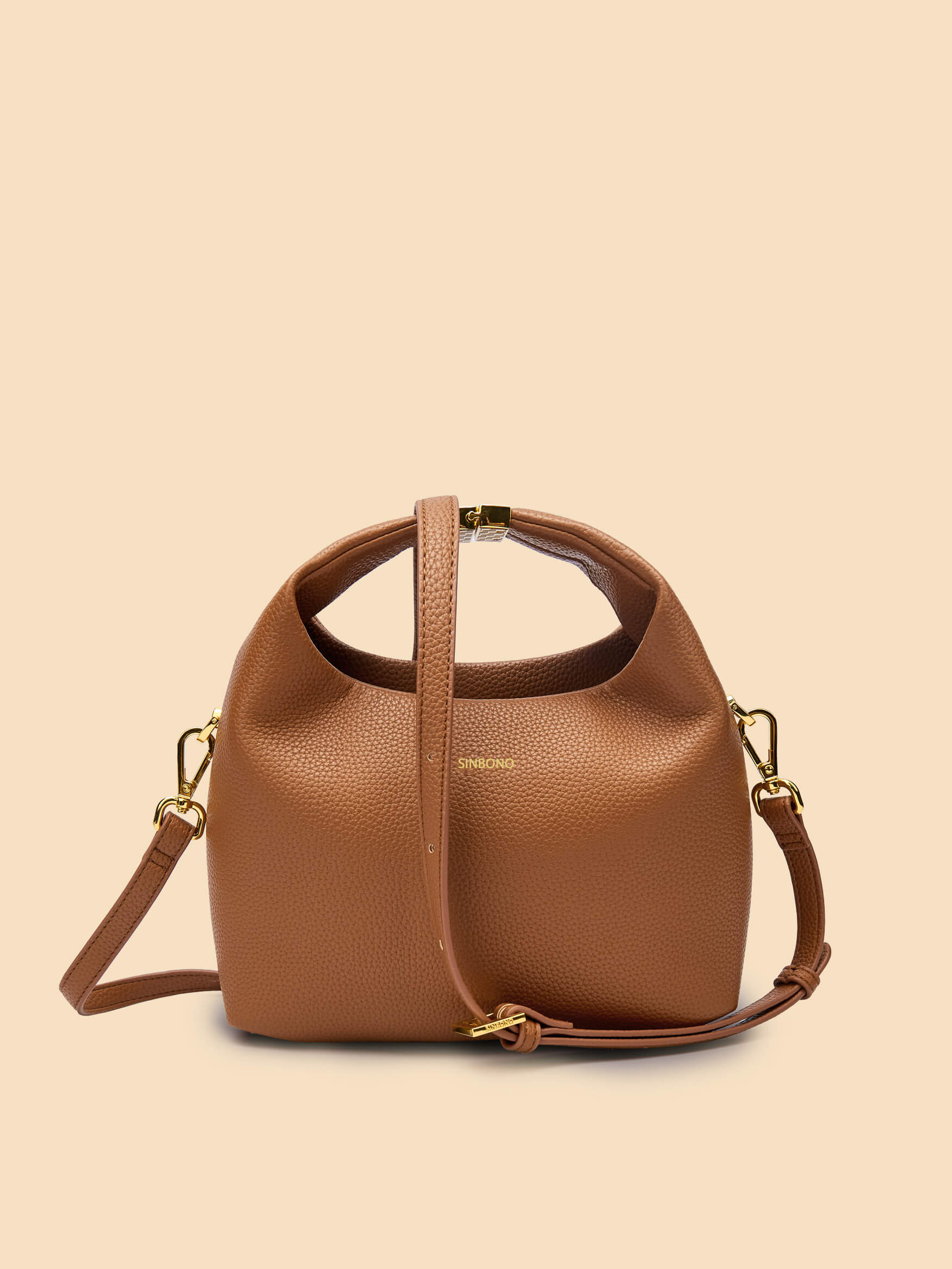 Vivienne Top Handle Crossbody Bag - Brown