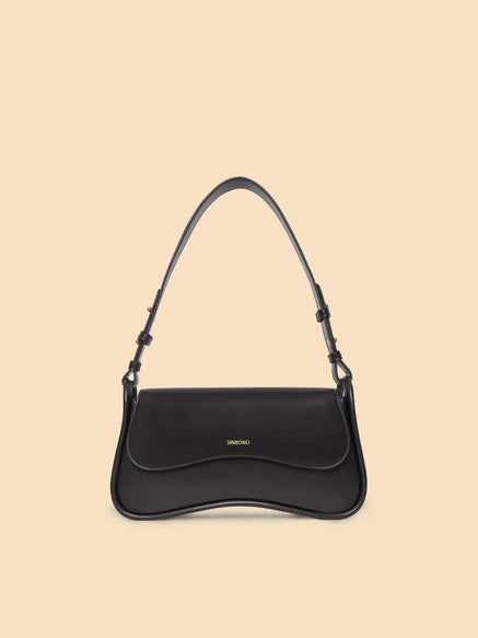 SINBONO Zoe Shoulder Bag  Black - Sustainable Leather Bag