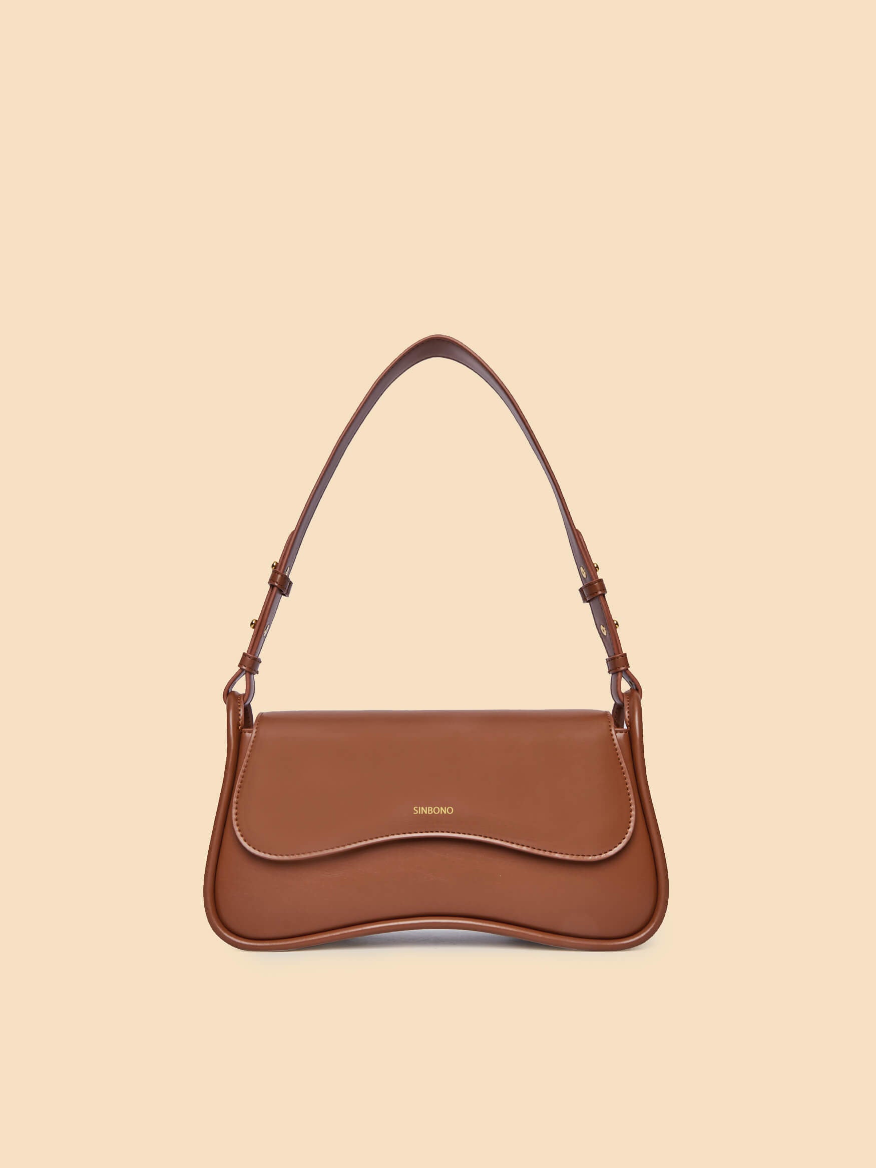 Dark brown shop shoulder bag