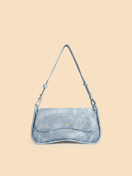 SINBONO Zoe Shoulder Bag  Mist Blue - Sustainable Leather Bag