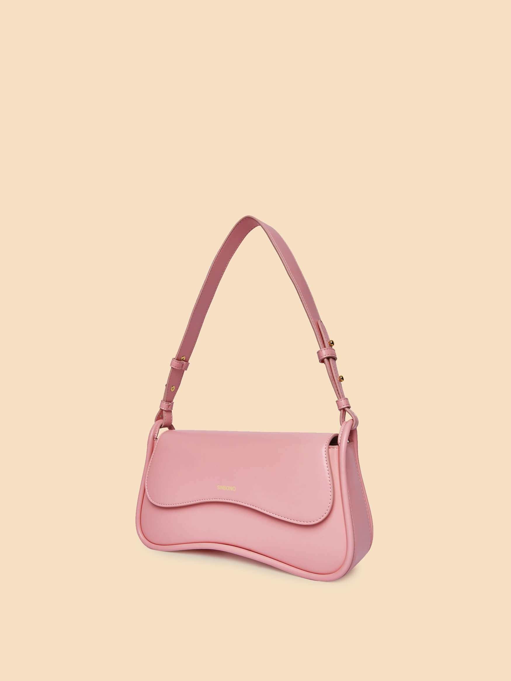 Pink best sale shoulder bag