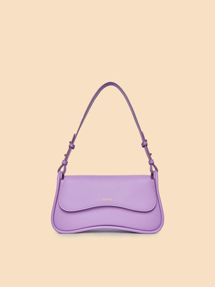 SINBONO Zoe Leather Shoulder Bag Purple - Animal Free Leather Bag