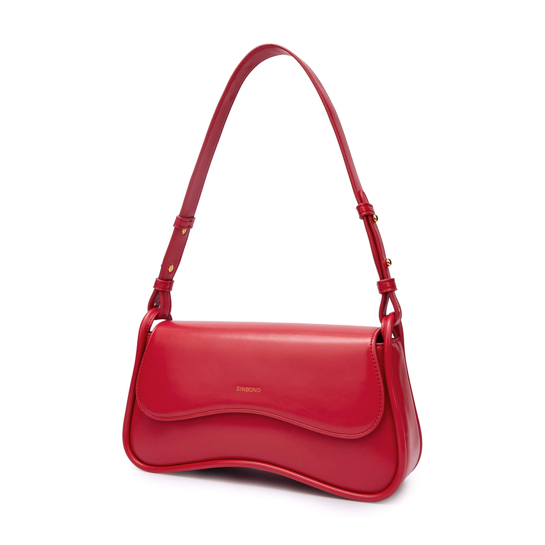 SINBONO Zoe Shoulder Bag  Red - Sustainable Leather Bag