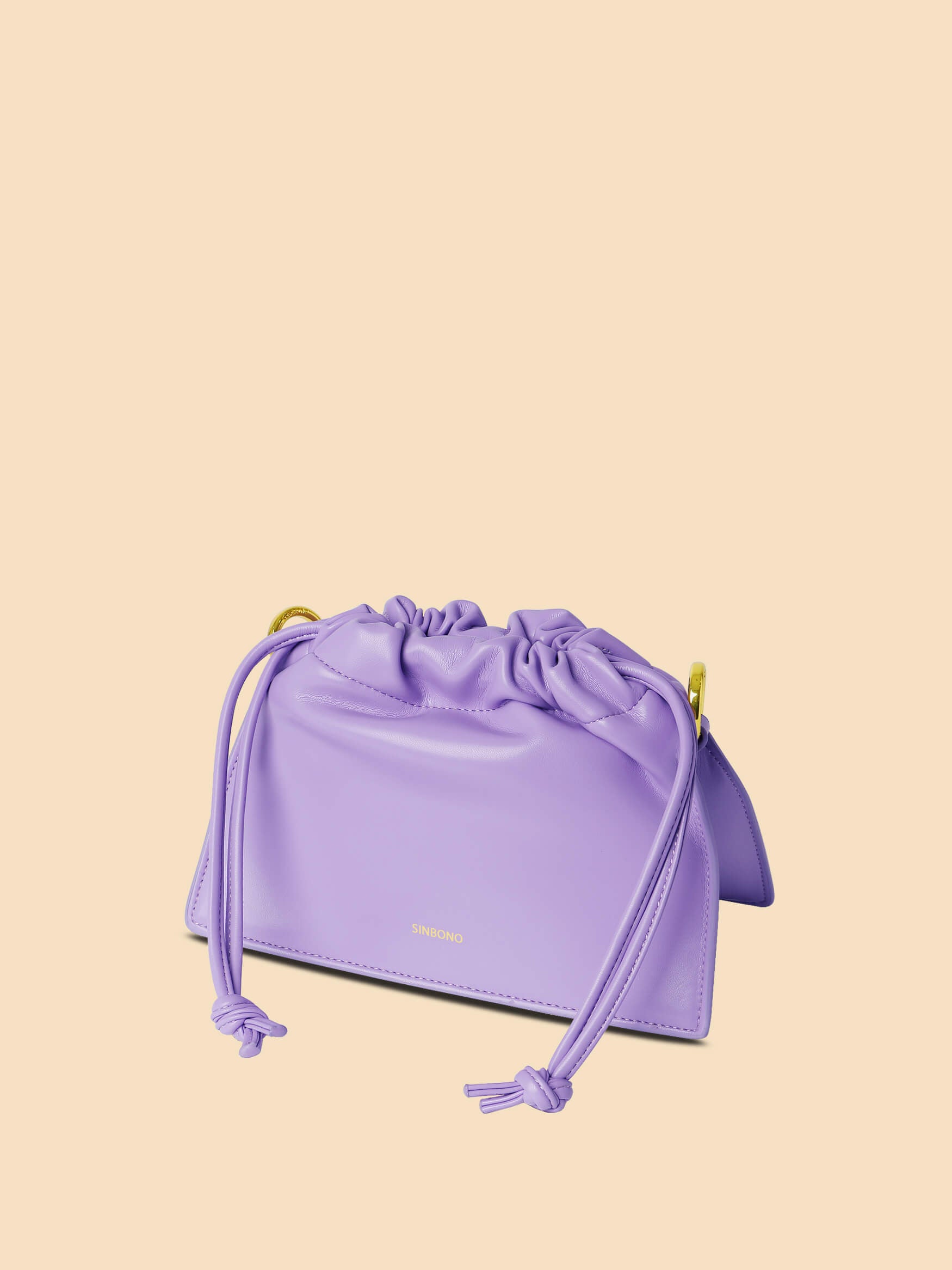 SINBONO Drawstring Vegan Handbag Purple