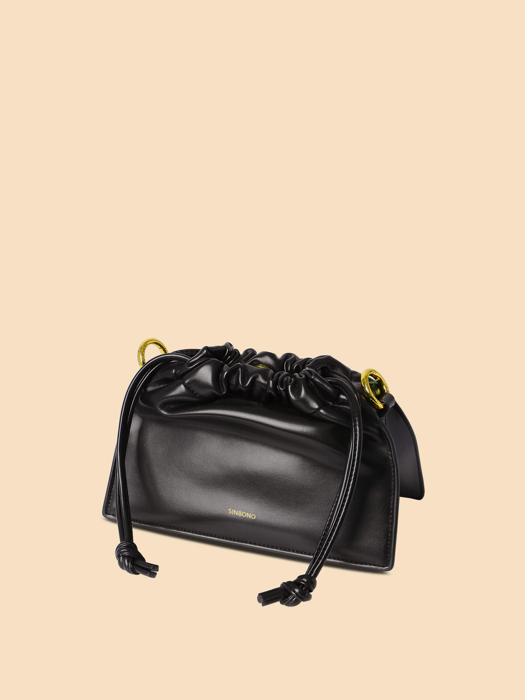 SINBONO Drawstring Handbag Black