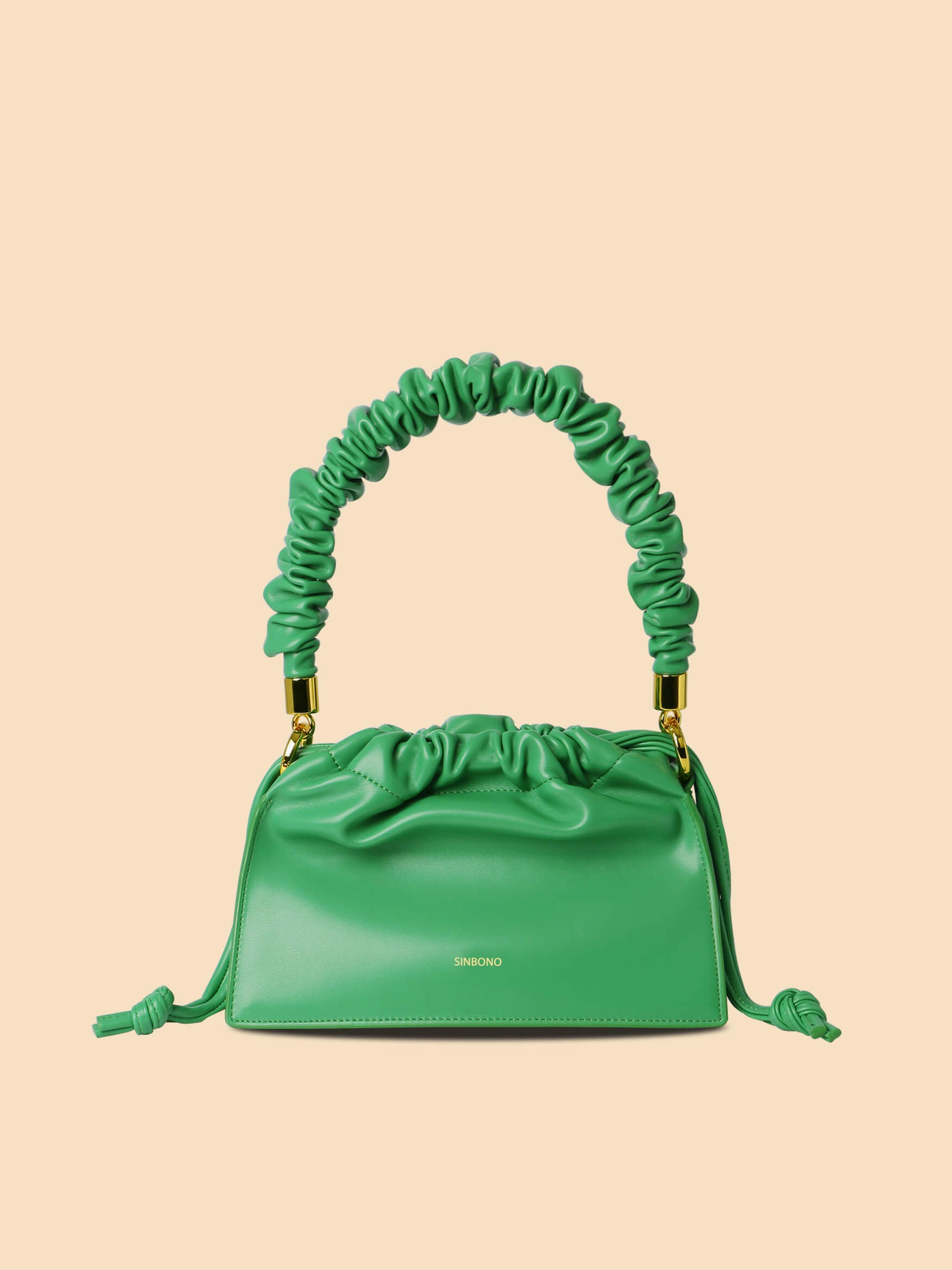 SINBONO Drawstring Vegan Handbag Grass Green