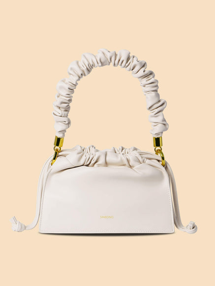 SINBONO Drawstring Vegan Handbag Ivory