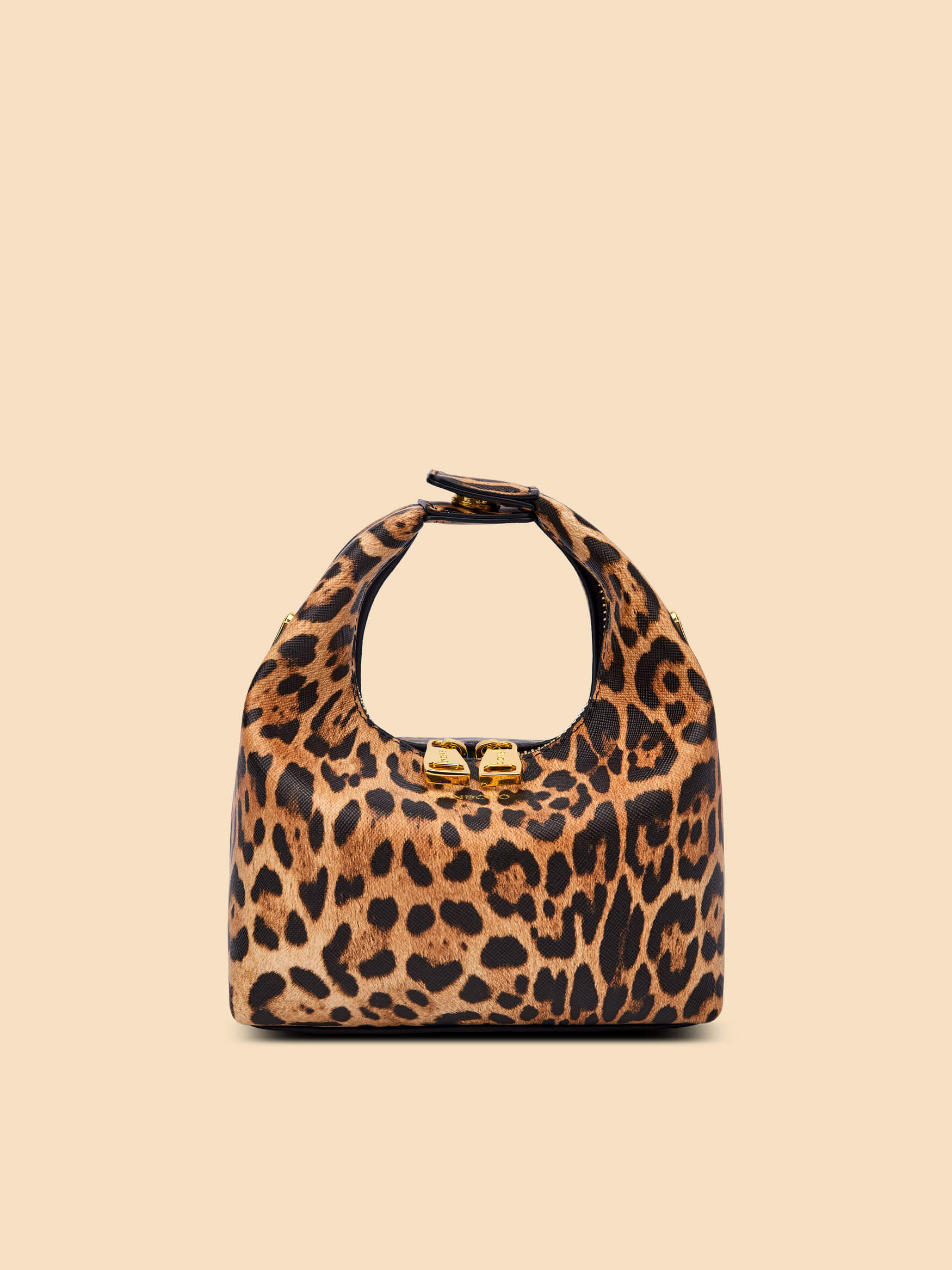 SINBONO Vienna Brown leopard print Leather Handbags -Vegan Leather Women Bag