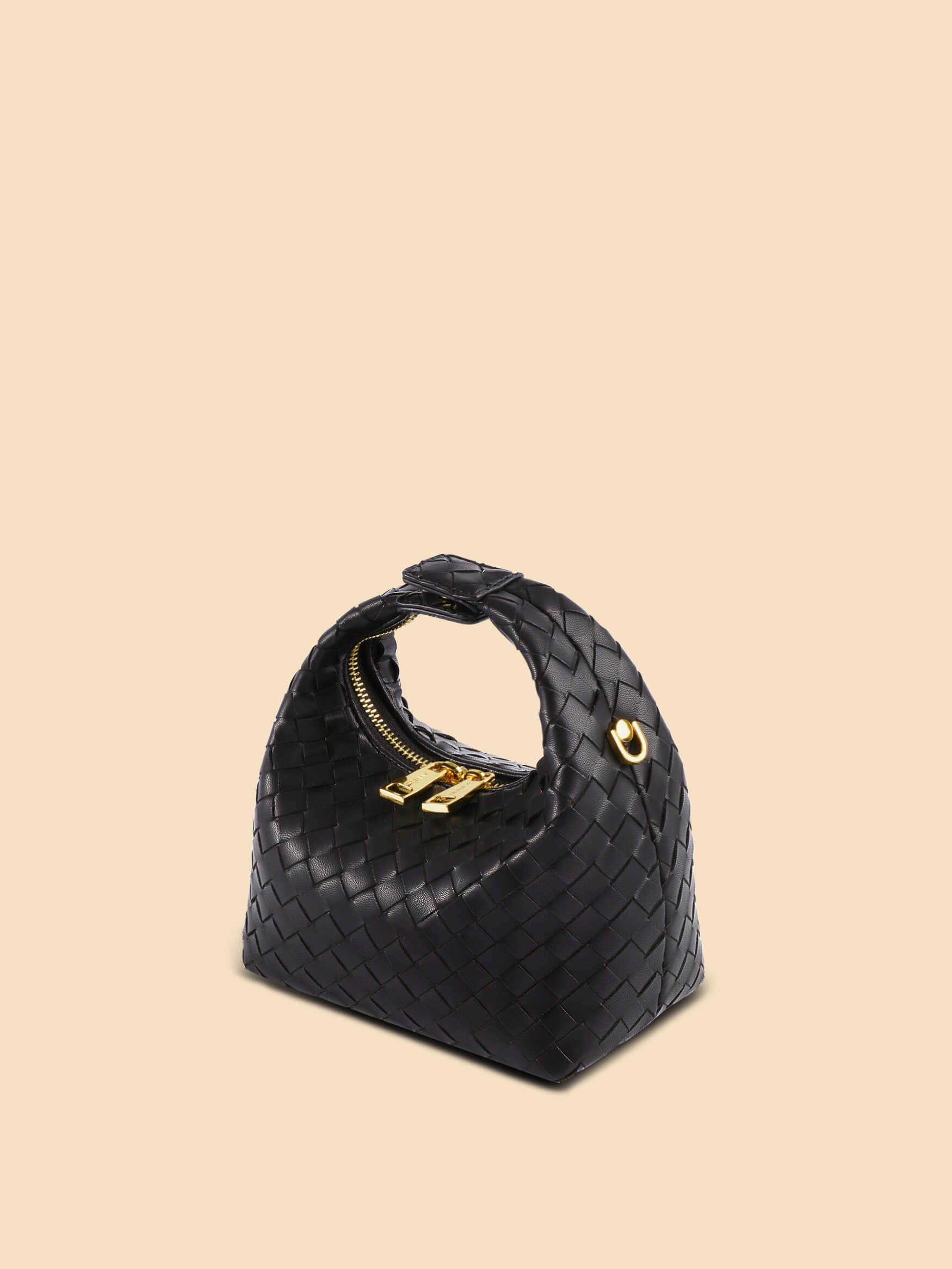 SINBONO Vienna Black Braided Leather Handbags -Vegan Leather Women Bag