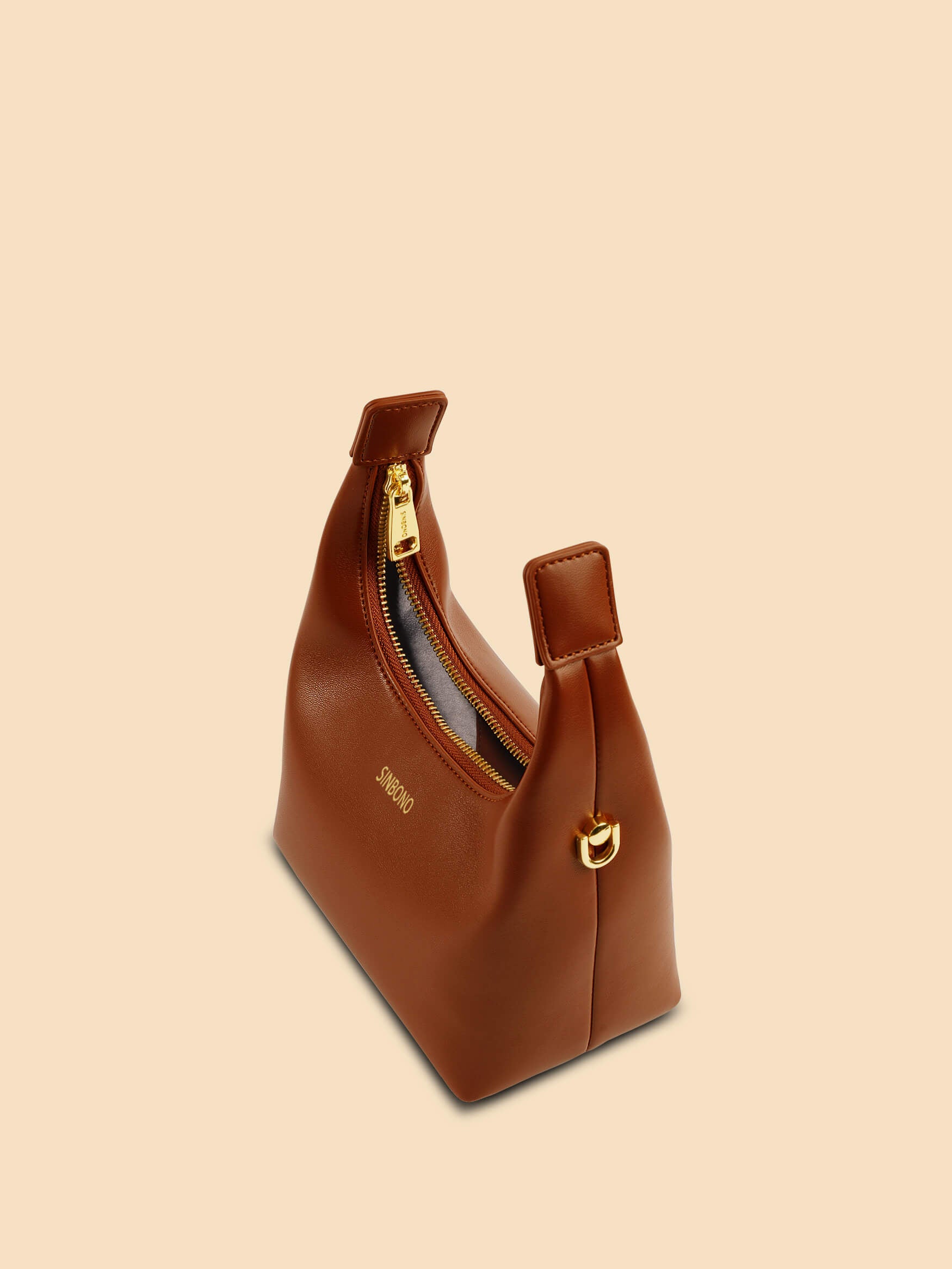 SINBONO Vienna Brown Leather Handbags -Vegan Leather Women Bag